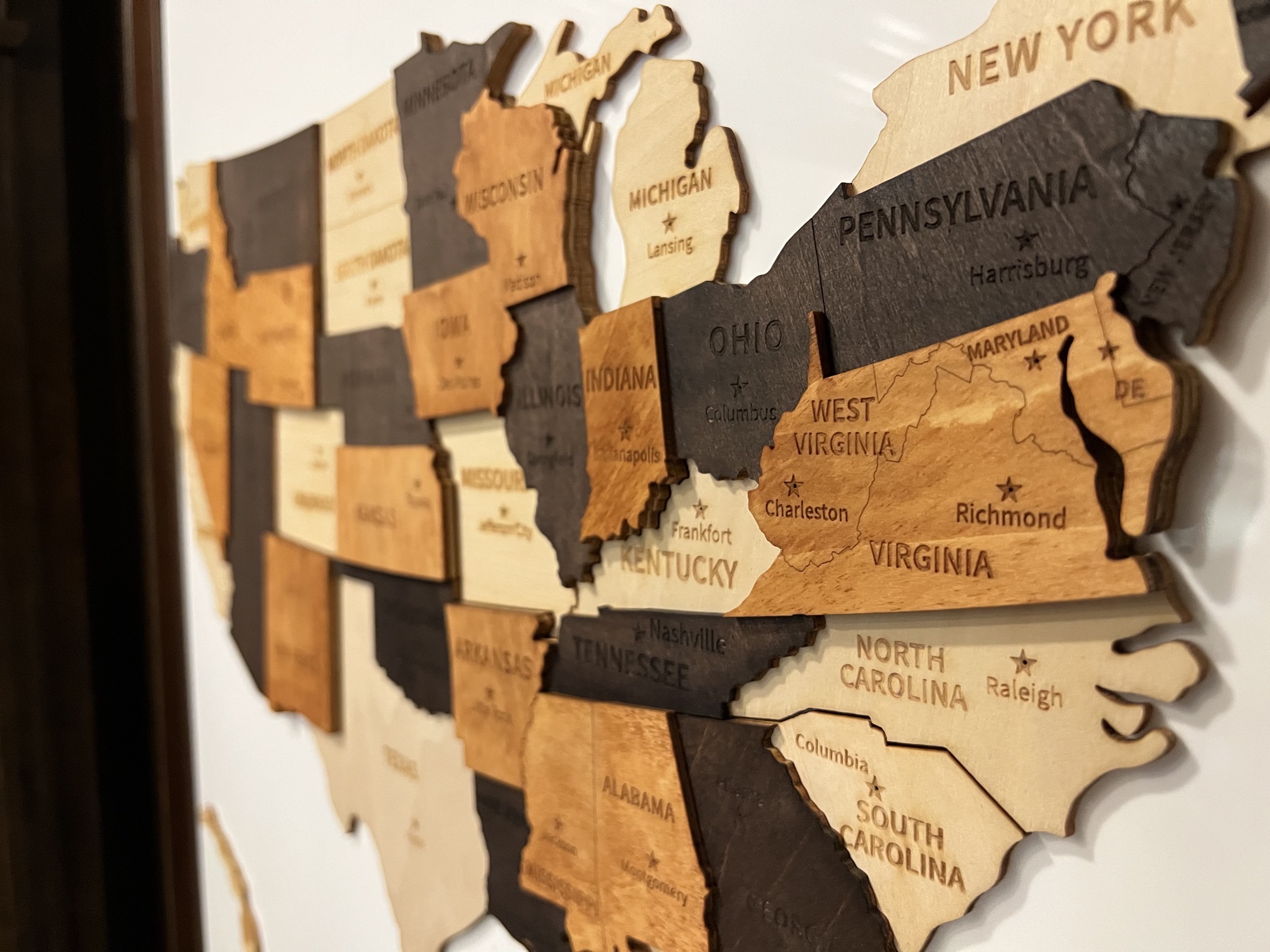 Wooden map