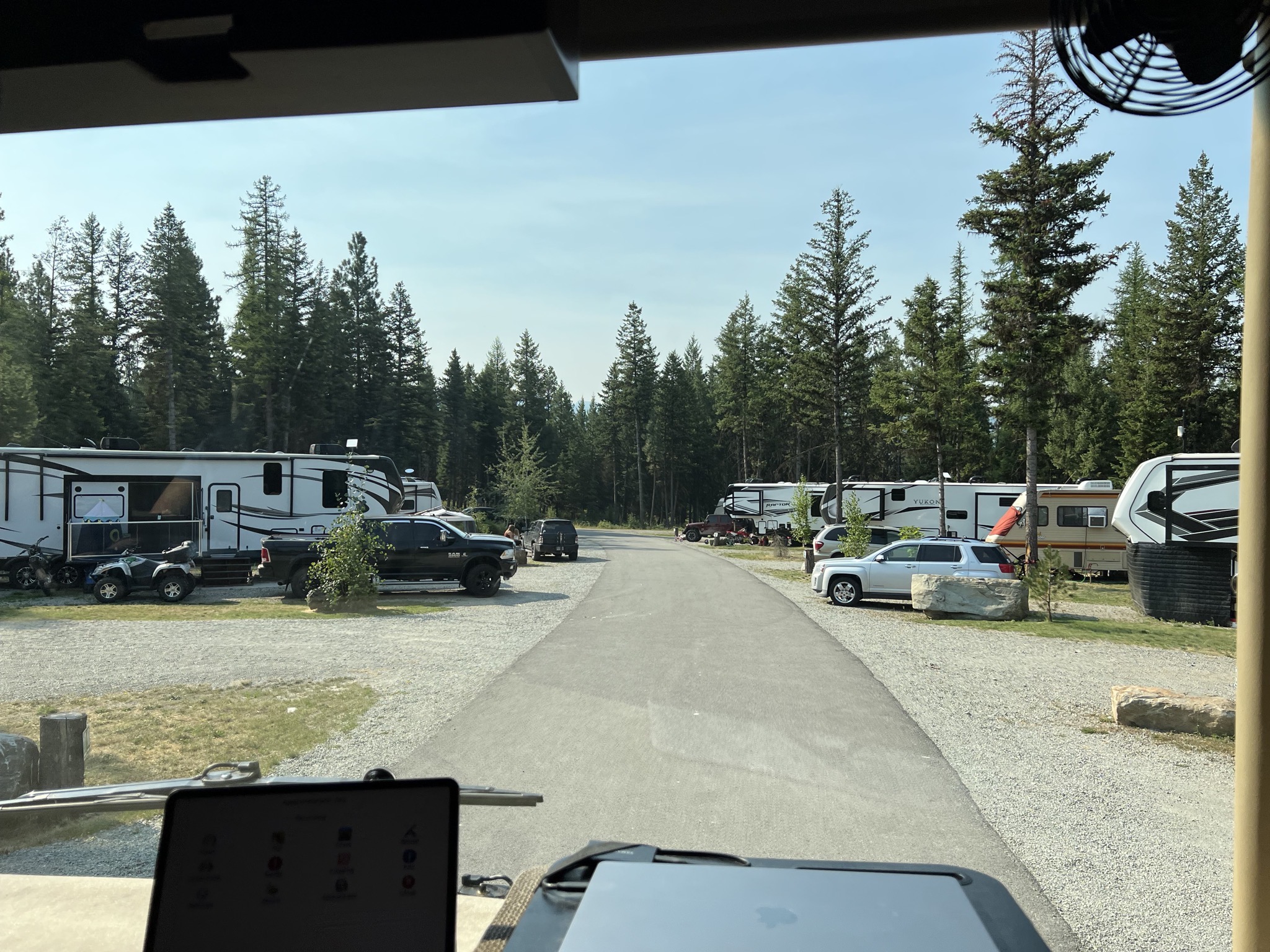 Leaving campground