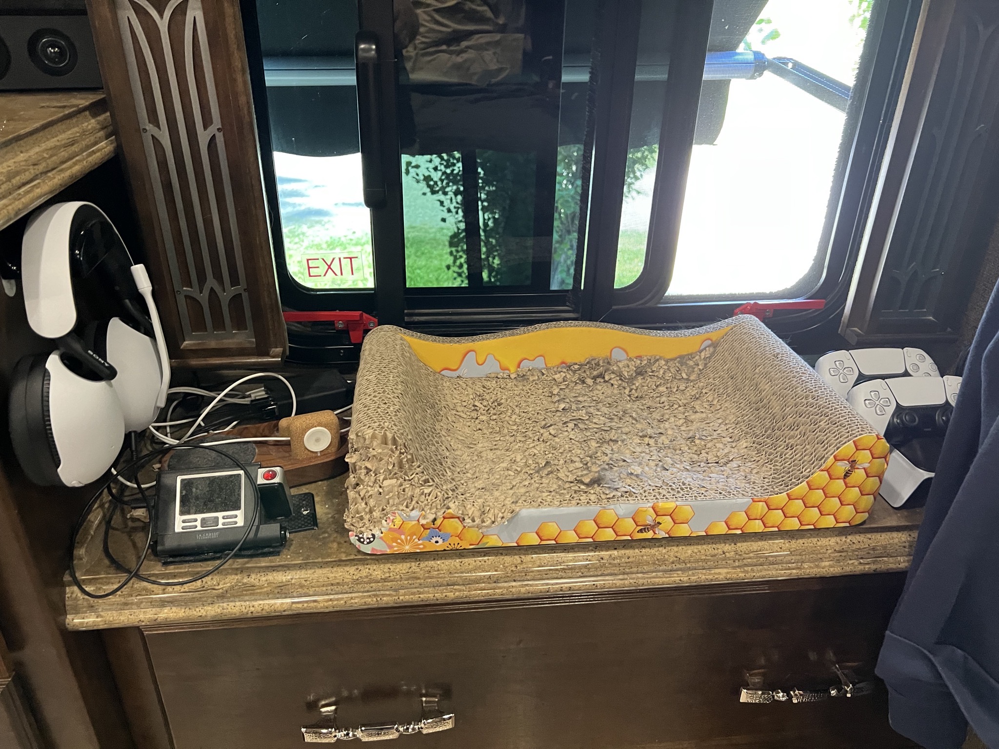 Cat bed and electronics