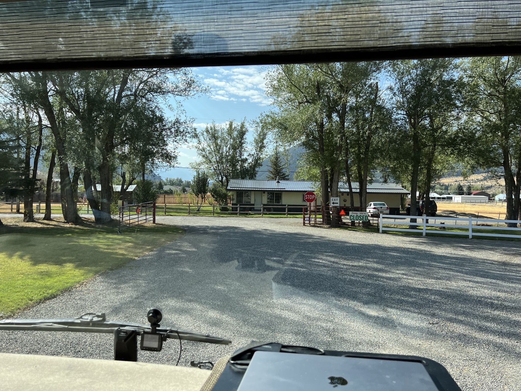 Leaving campground