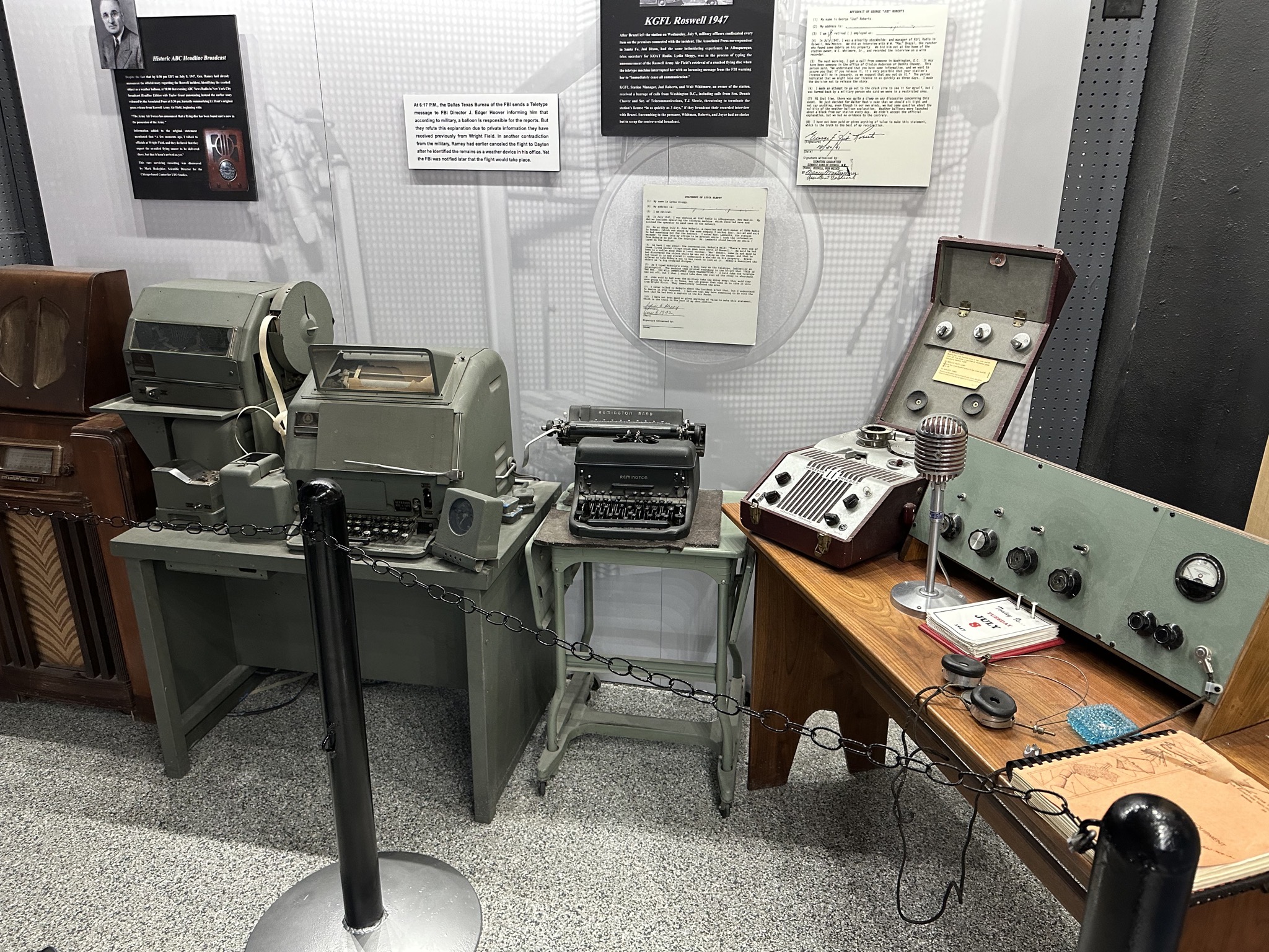 UFO Museum exhibits