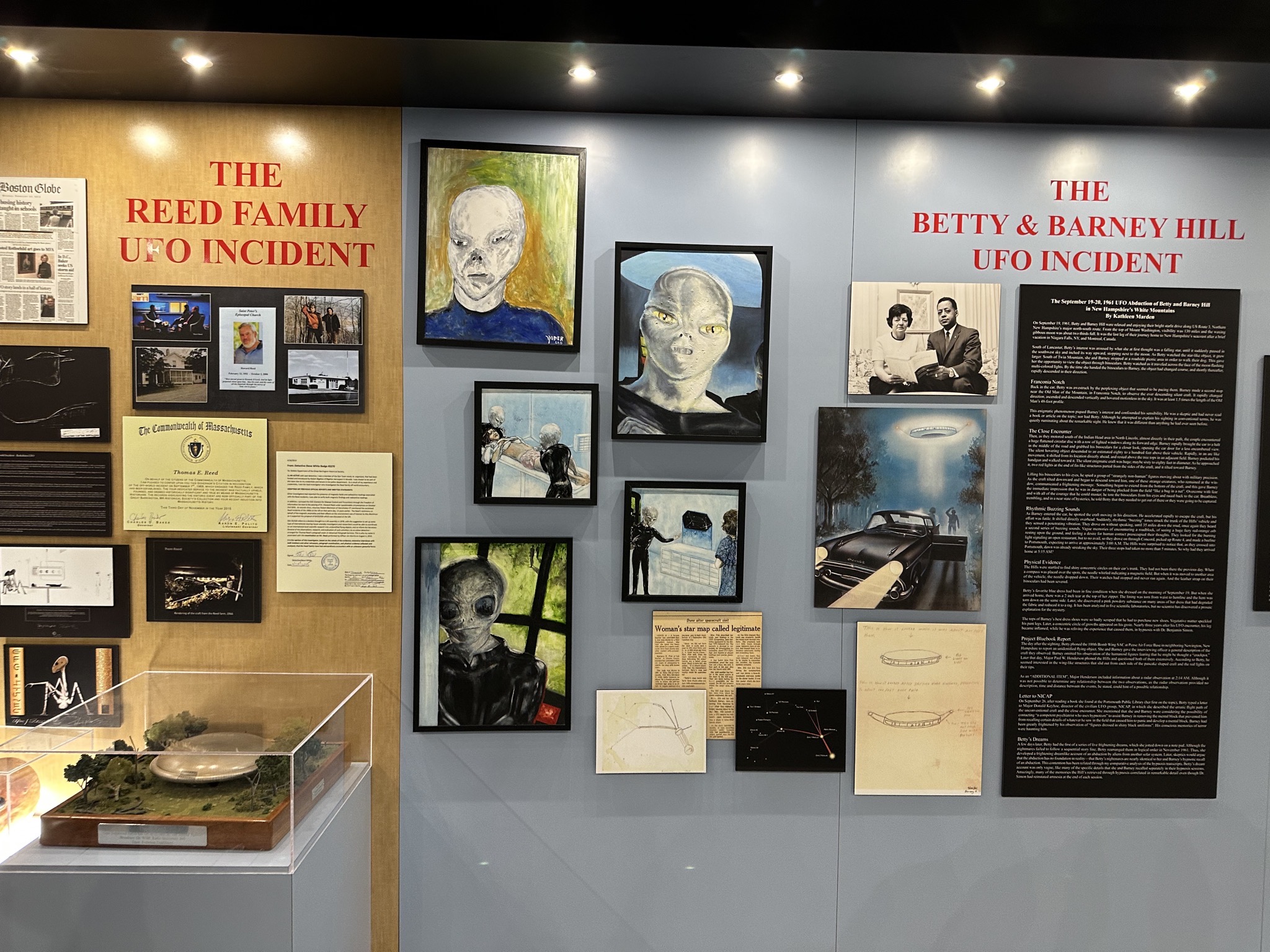 UFO Museum exhibits