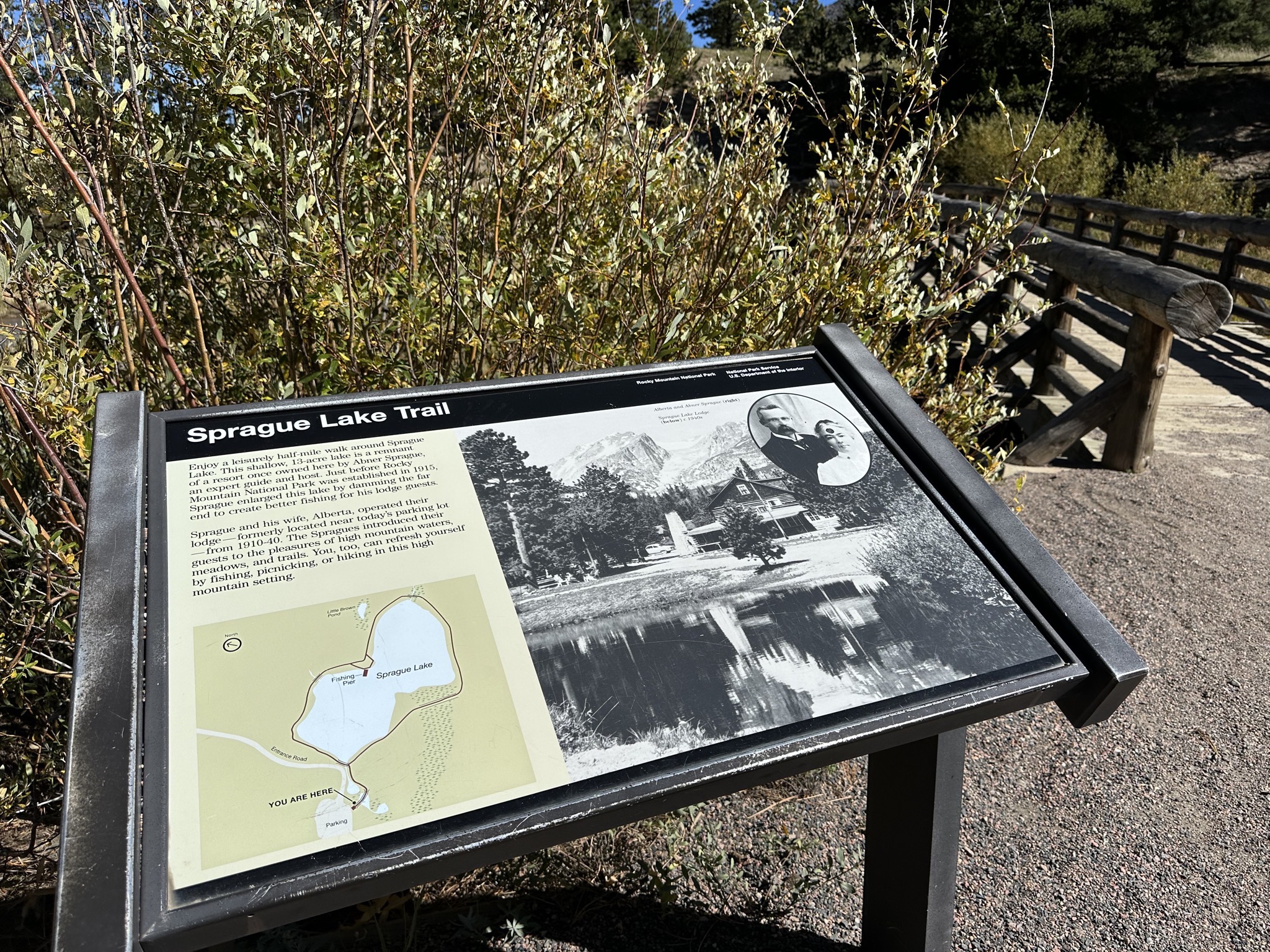 Sprague Lake sign