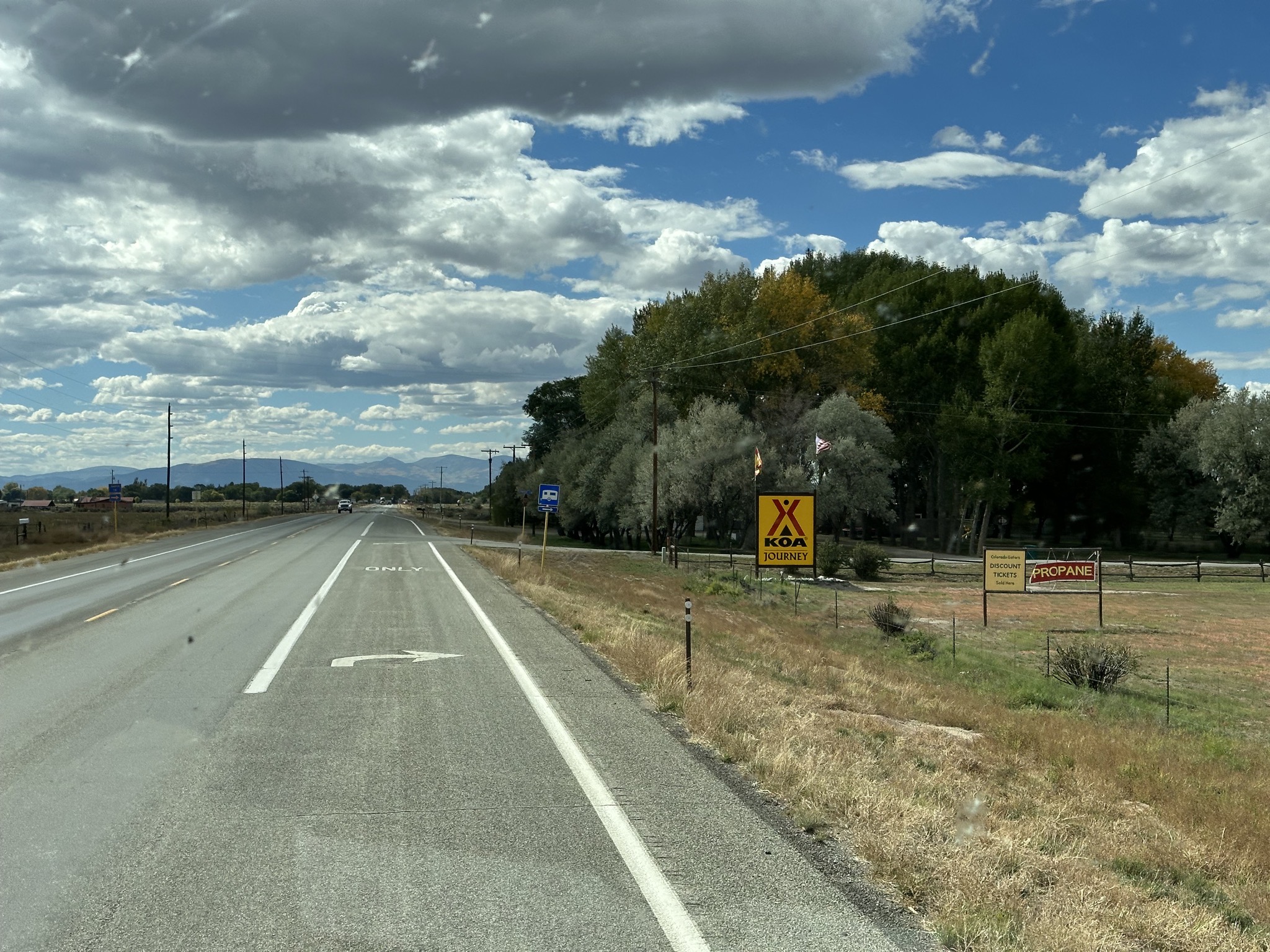 Arriving at Alamosa KOA