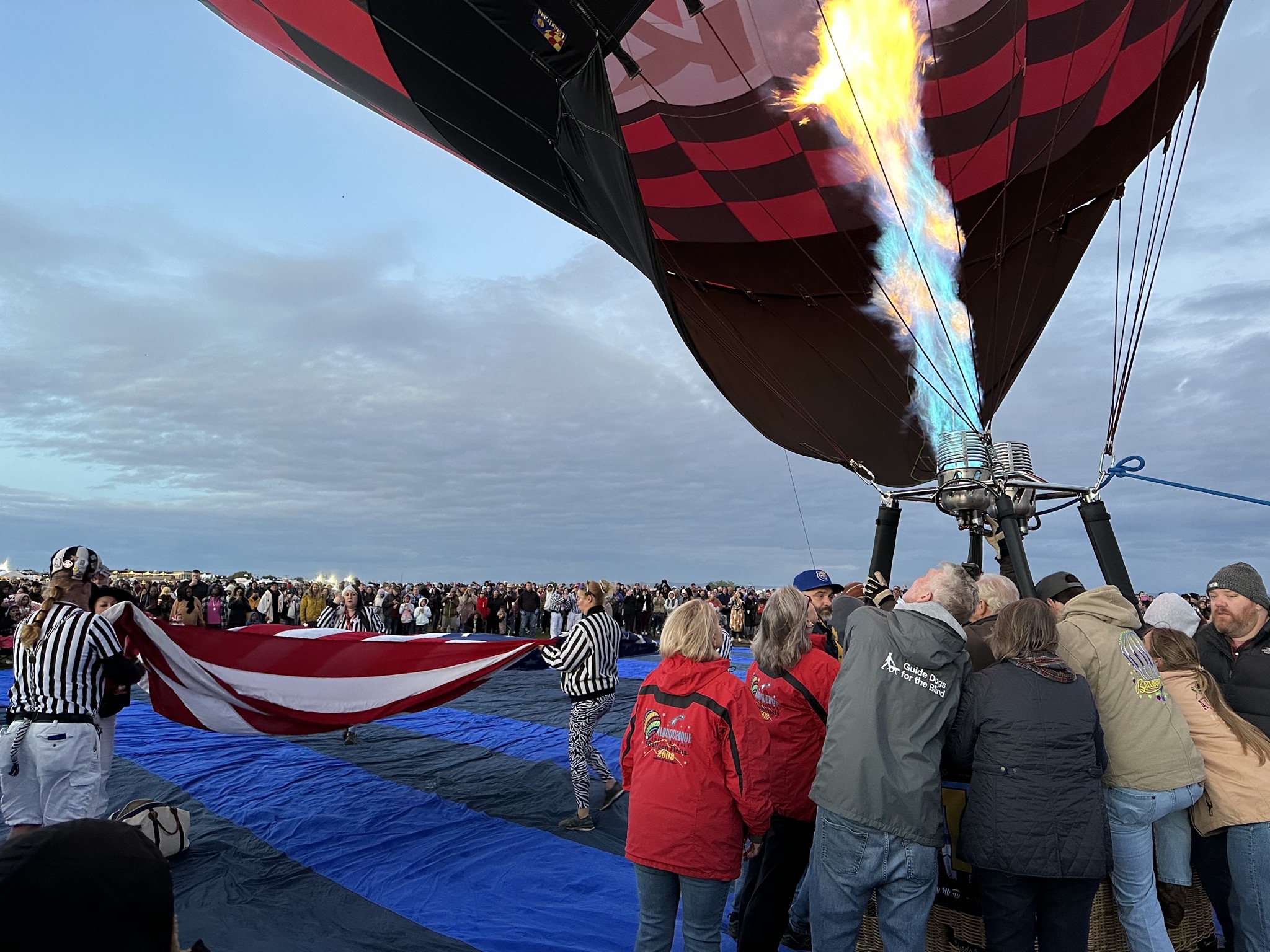 Flag and balloon