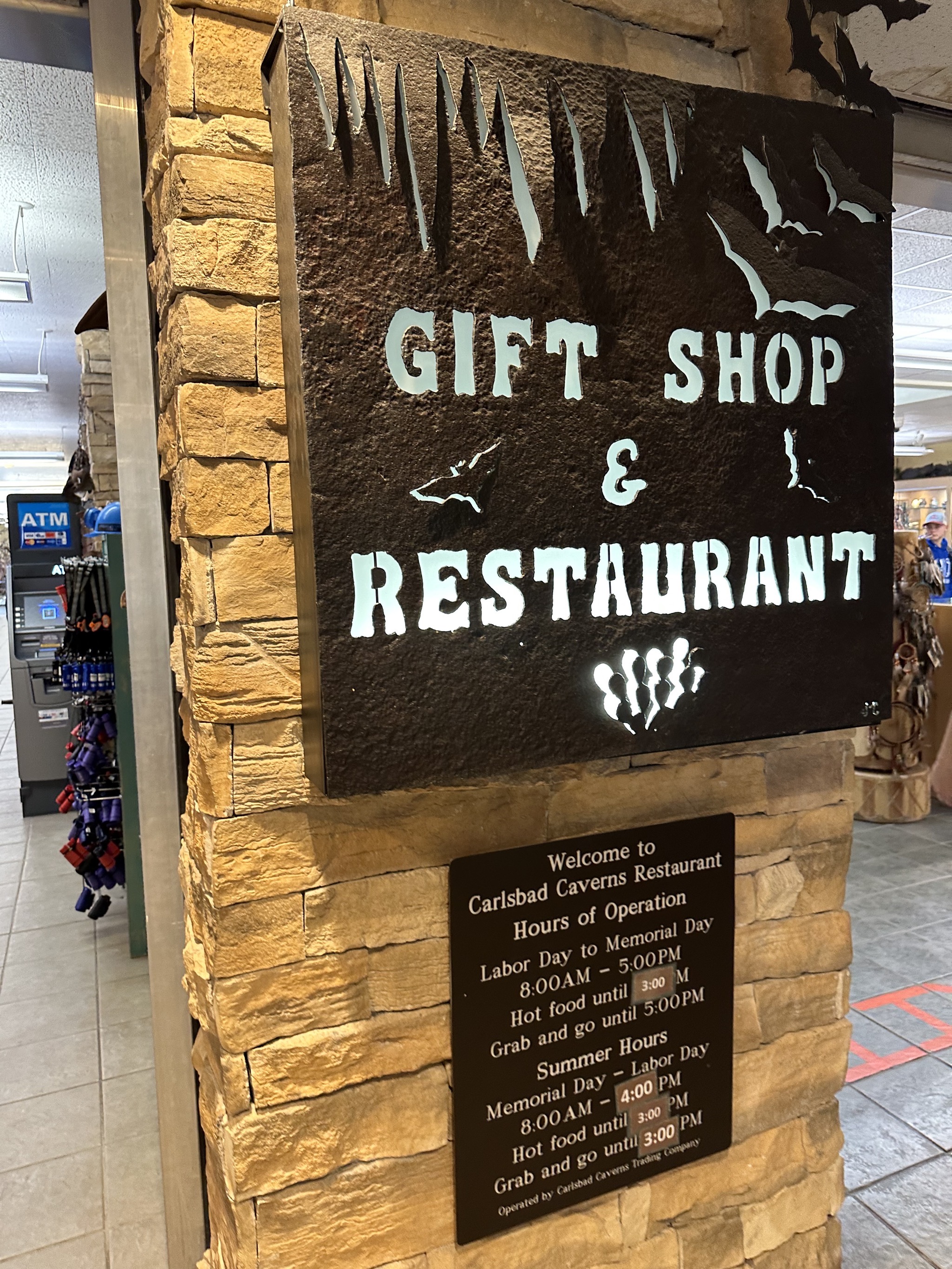Gift shop and restaurant