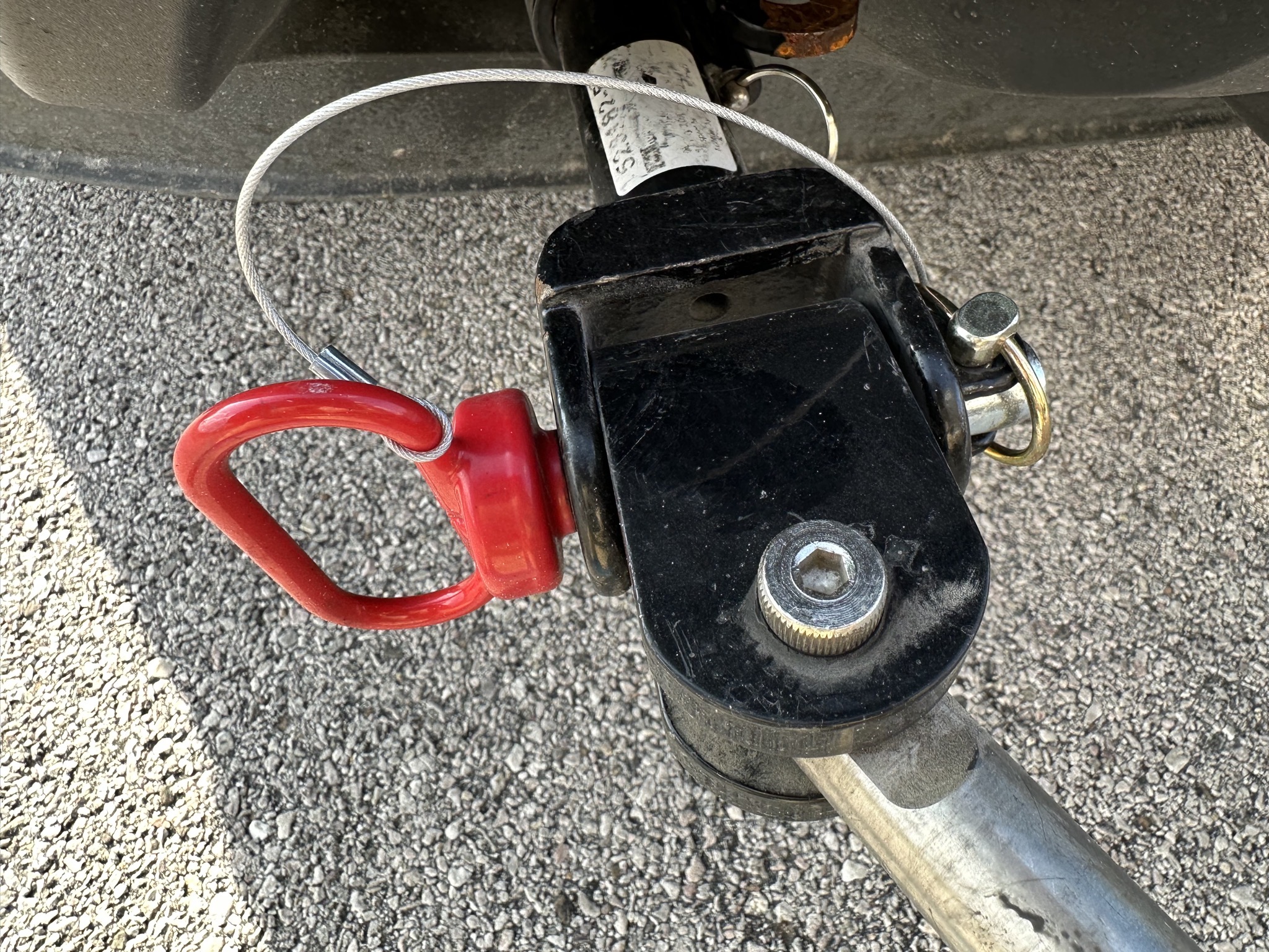 New tow bar pin
