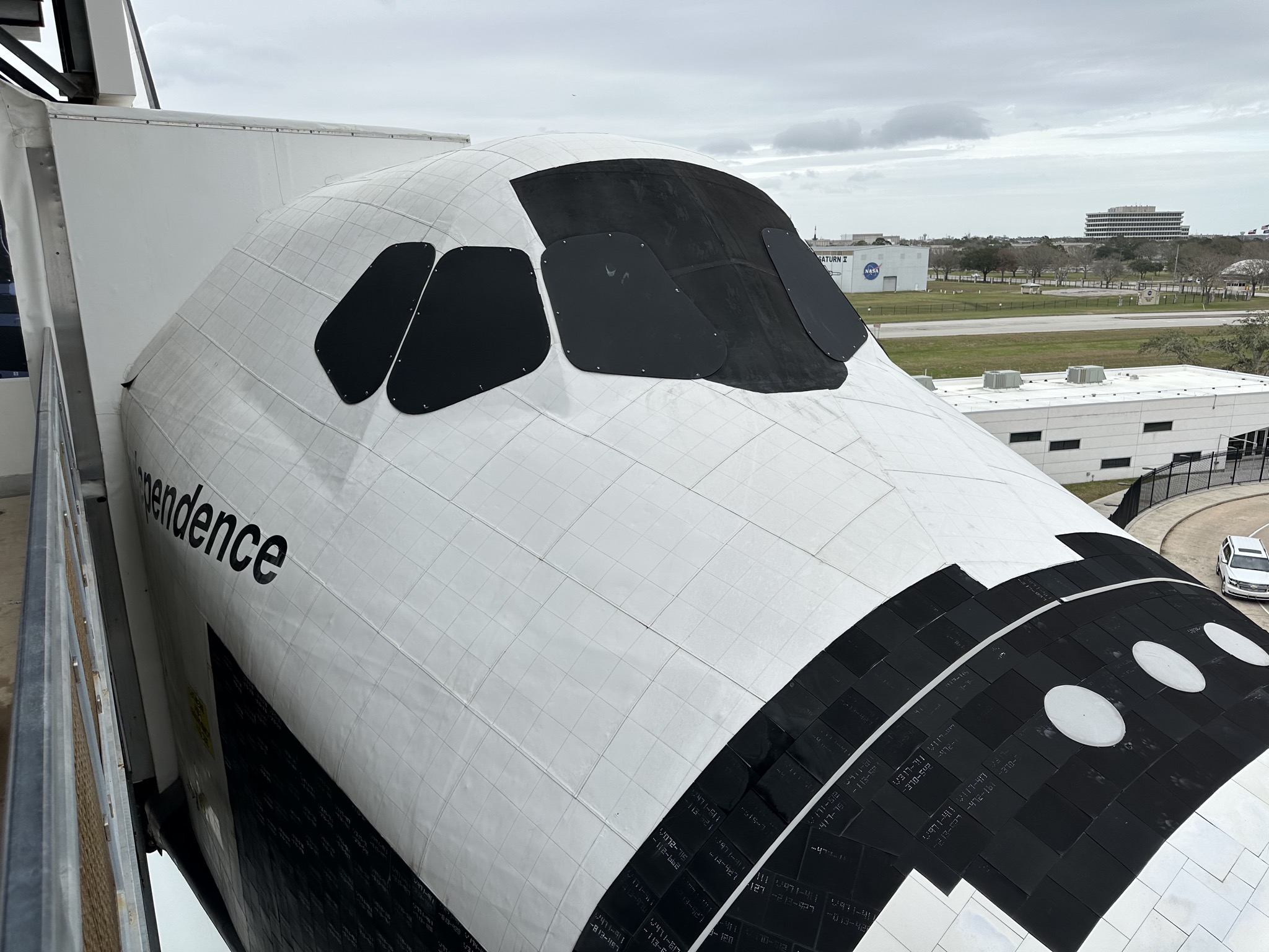 Shuttle on plane