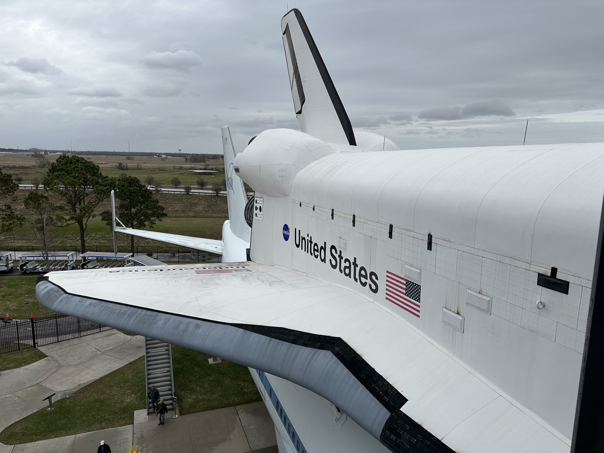 Shuttle on plane