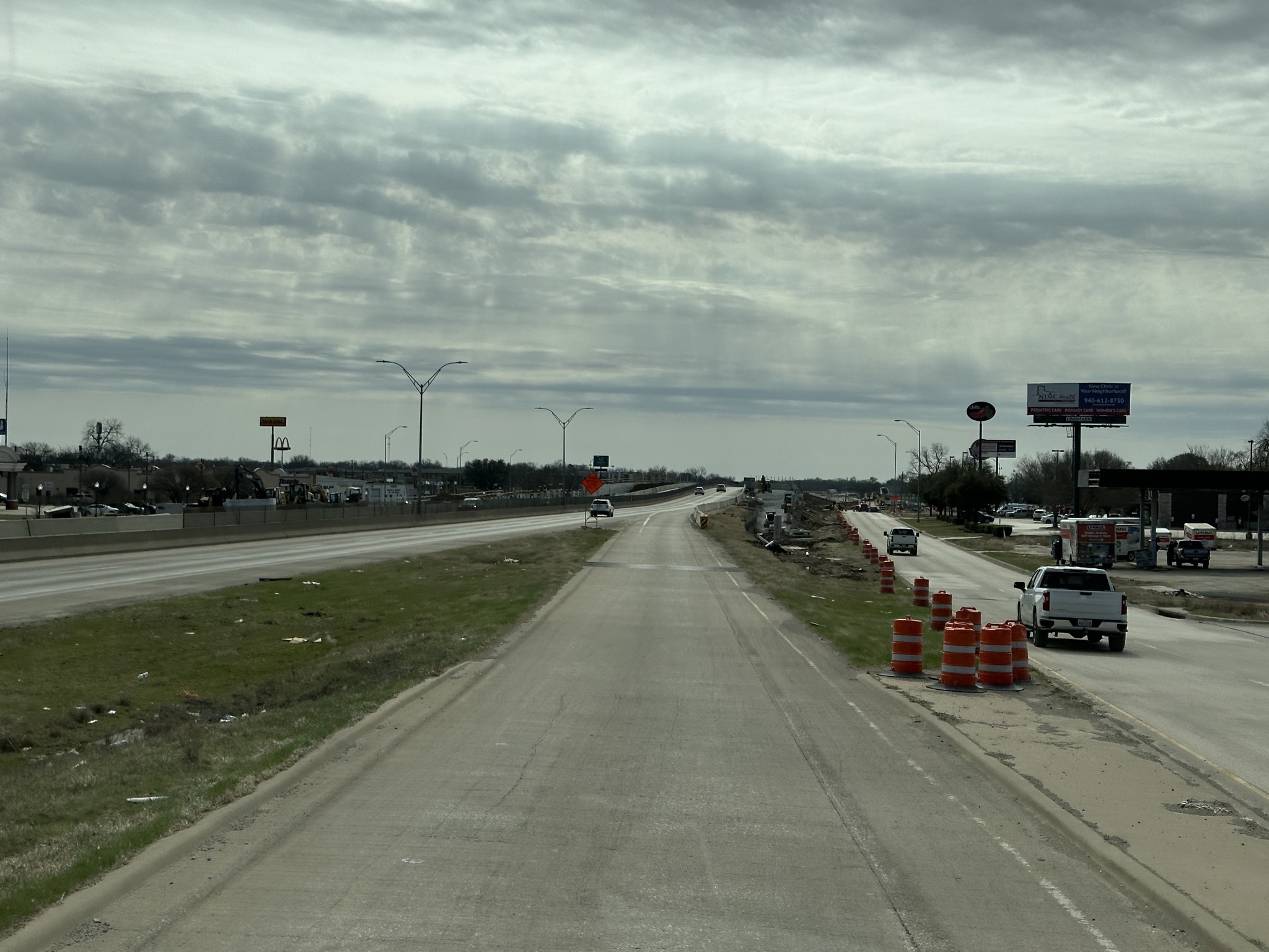 Onramp and interesting clouds