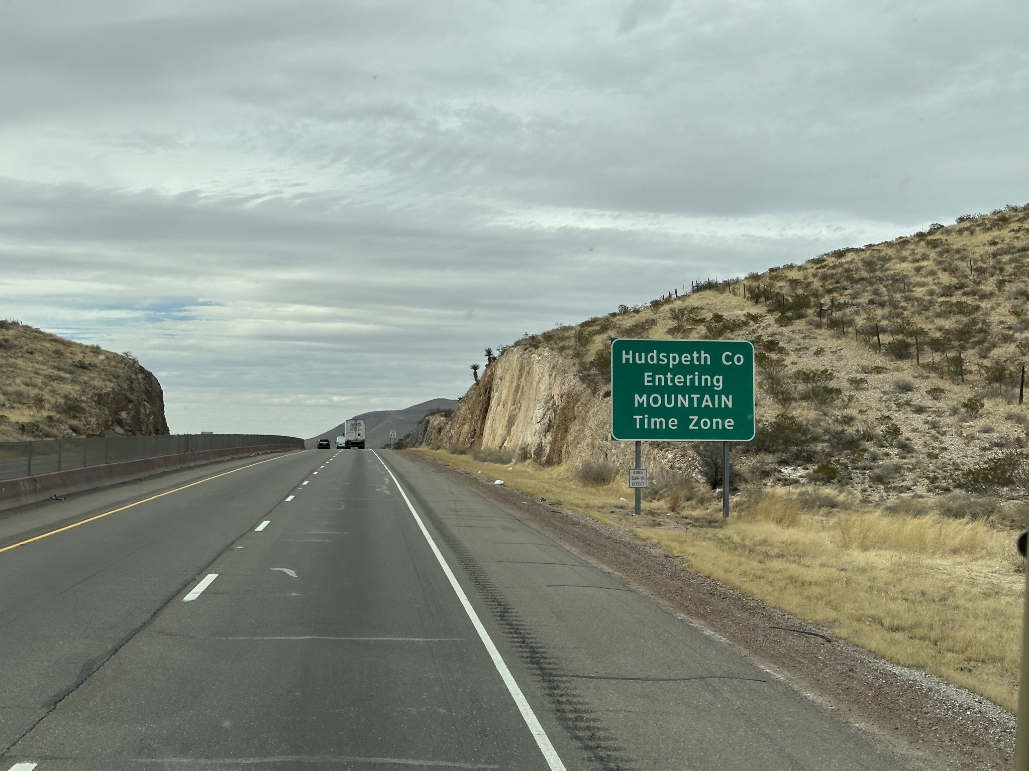Entering Mountain Time Zone