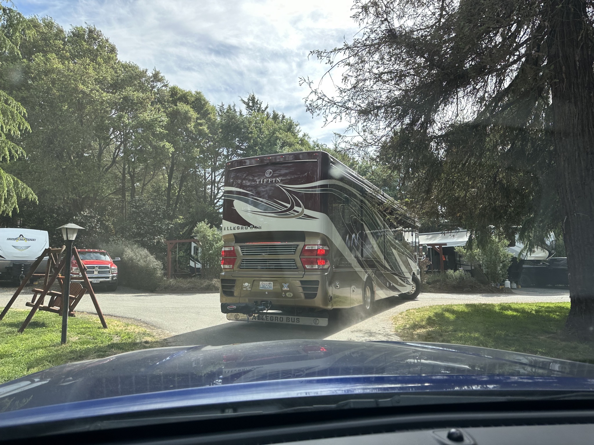 Following coach to our site