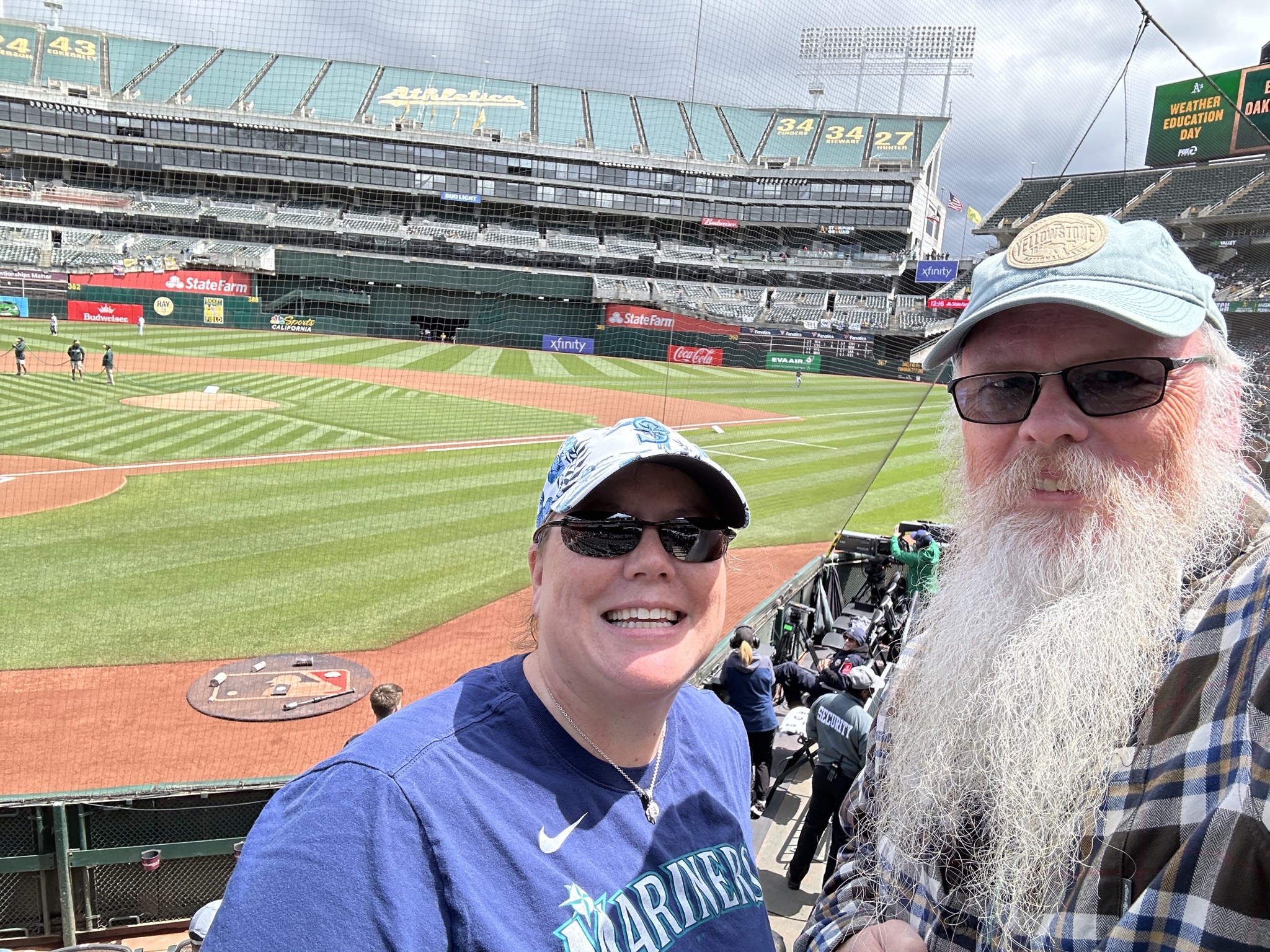 Selfie from our seats