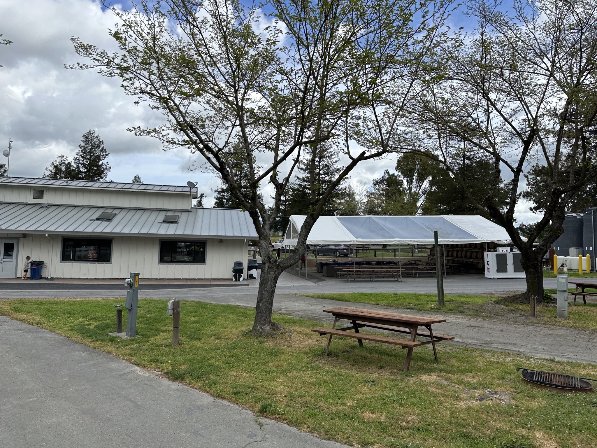 Covered seating
