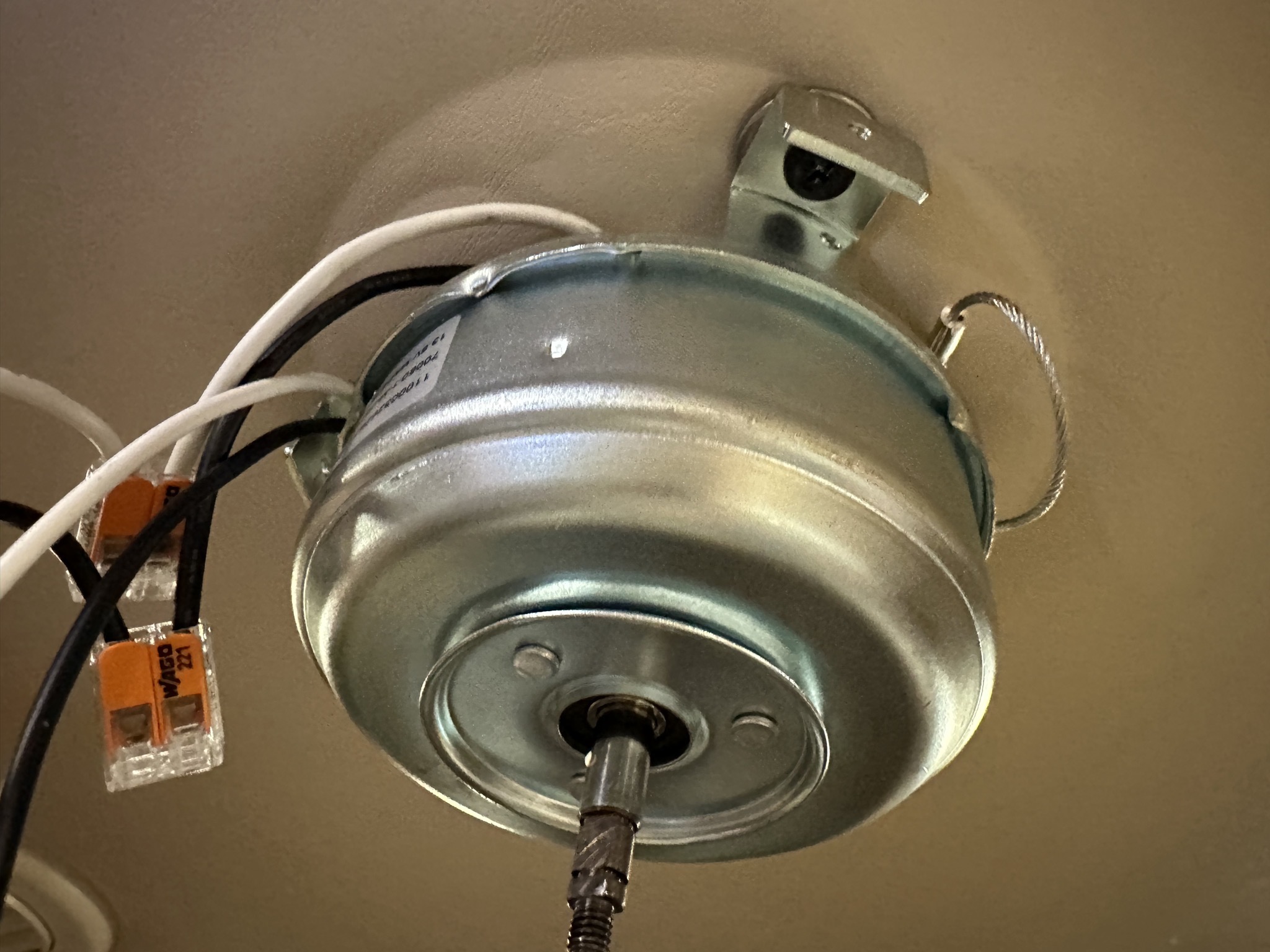 Motor mounted and connected