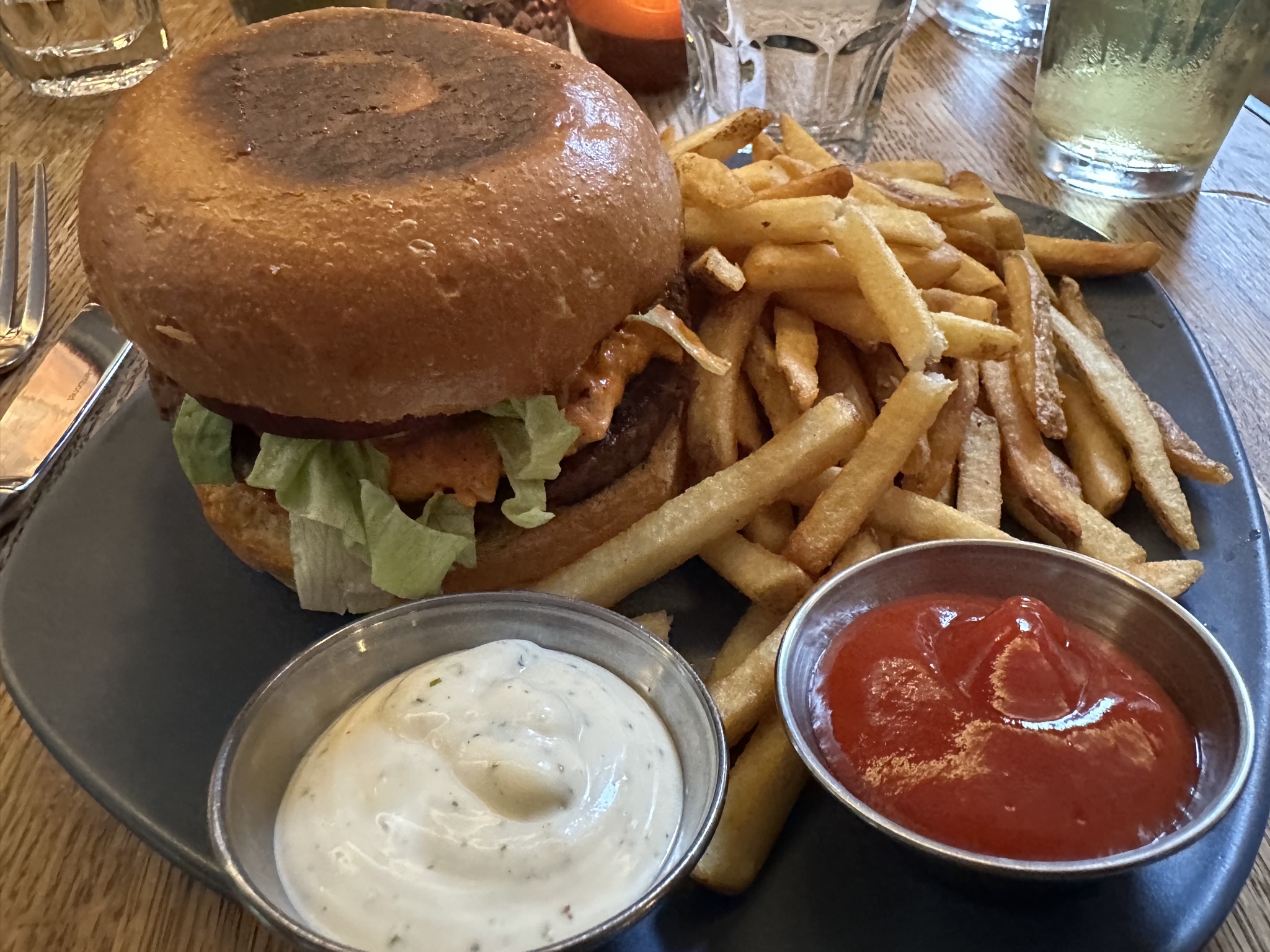 My burger and fries