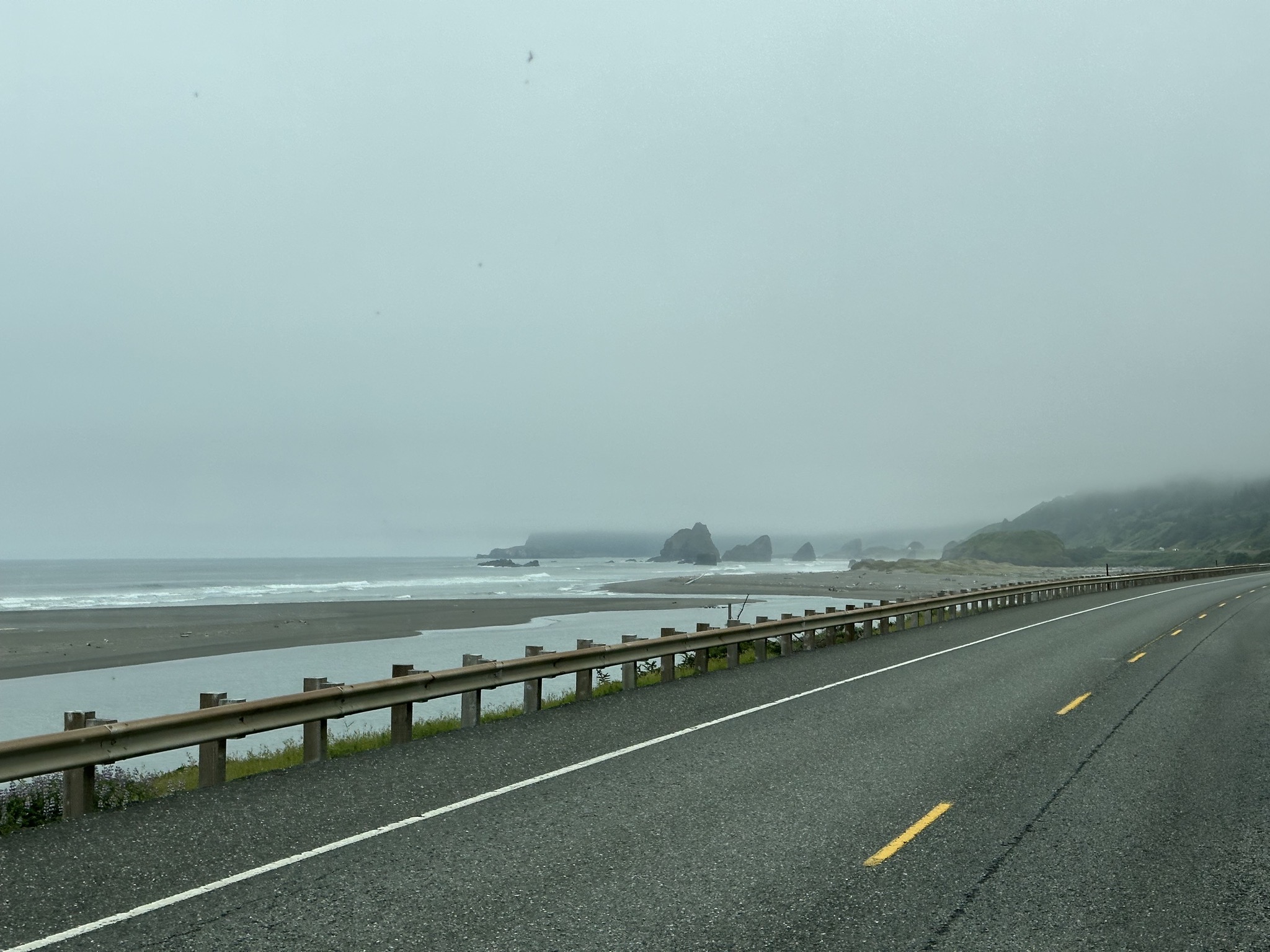 Misty coast