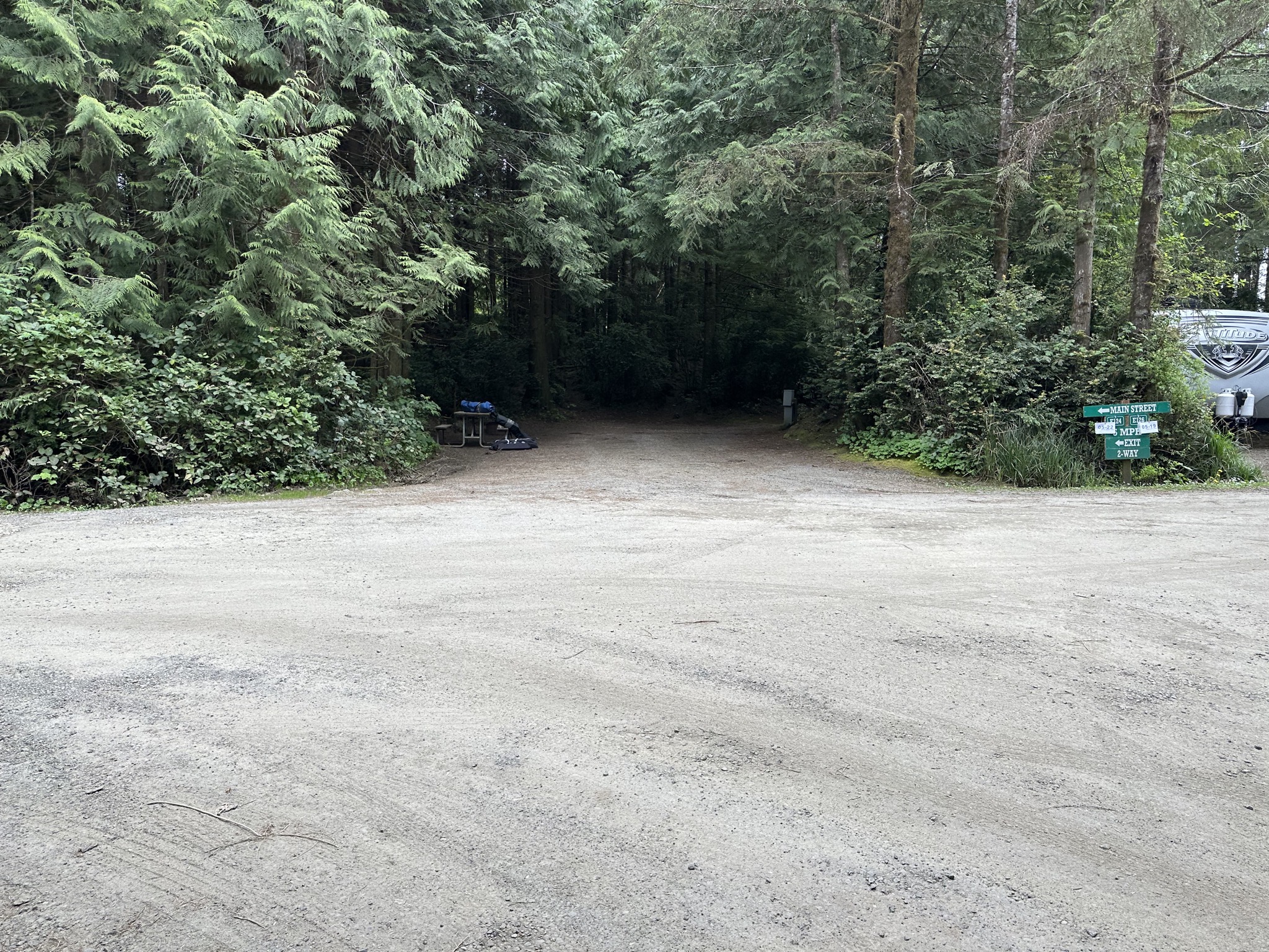Our site before backing in