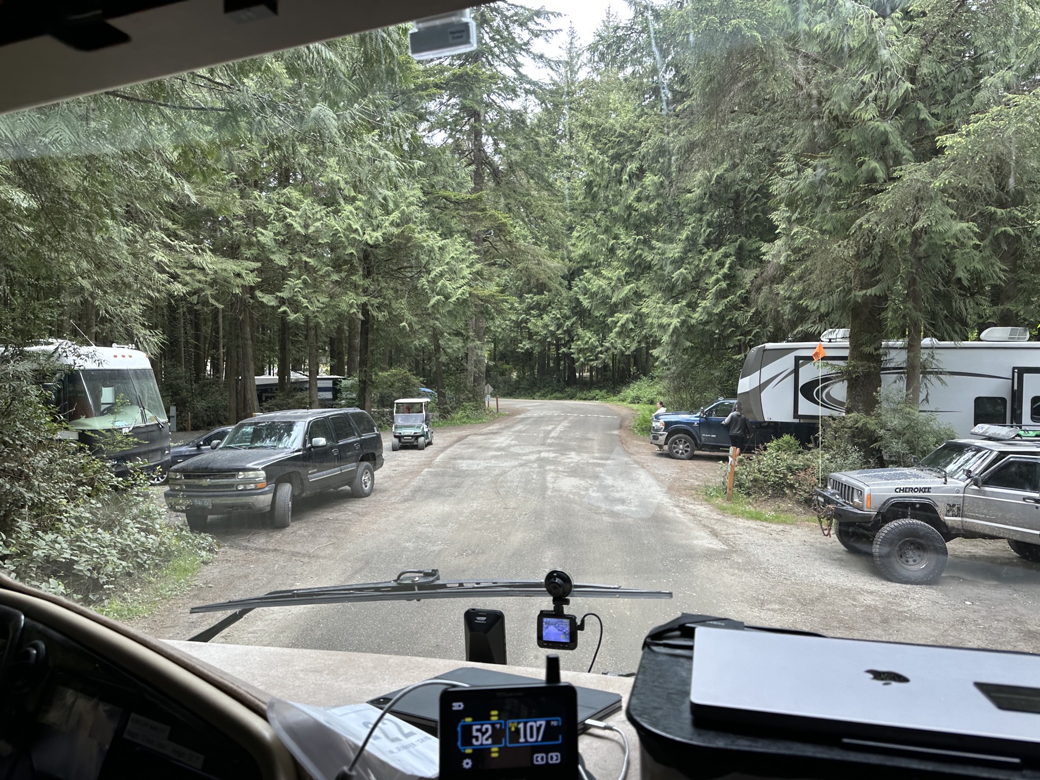 Leaving campground