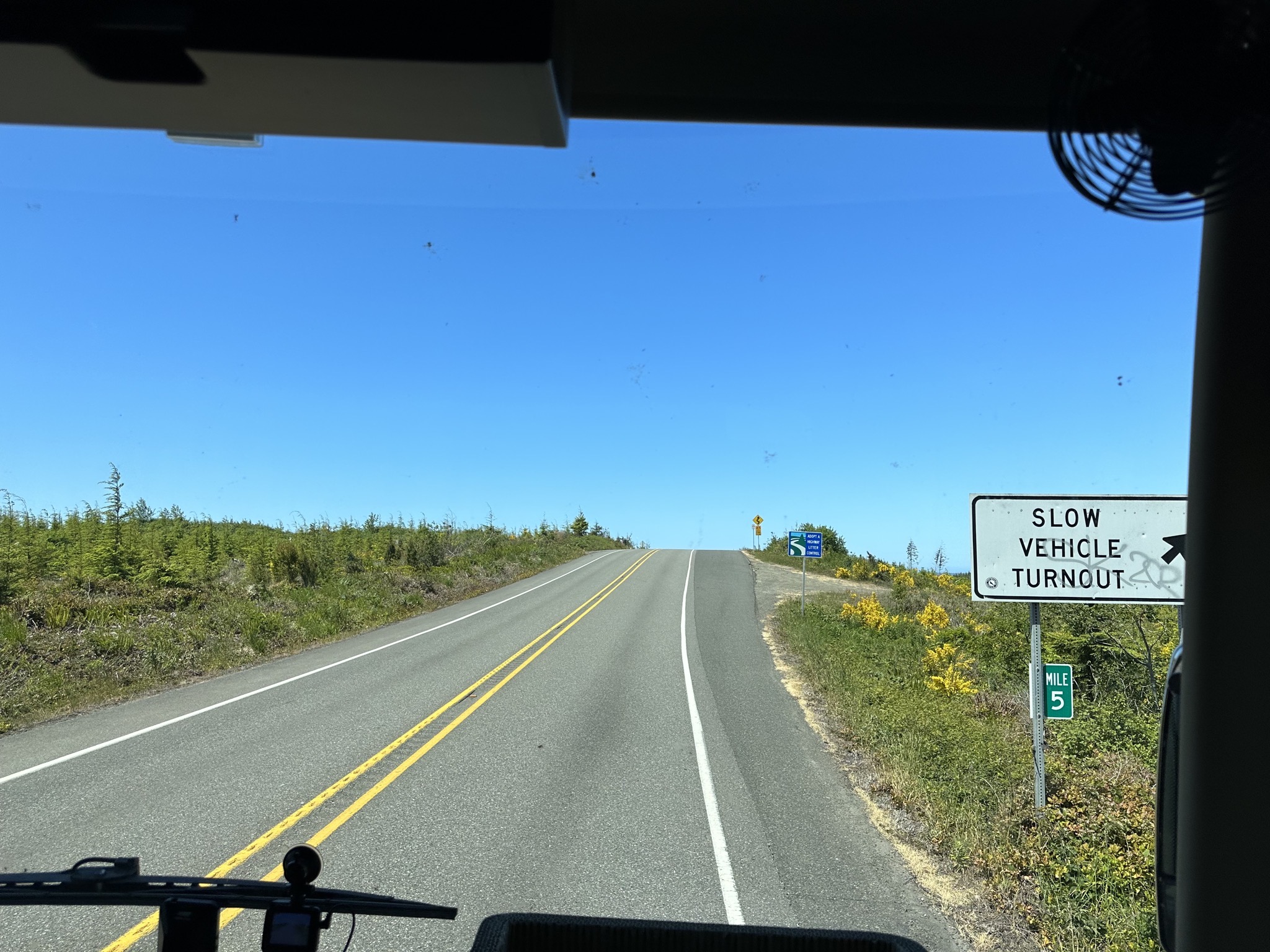 Slow vehicle turnout