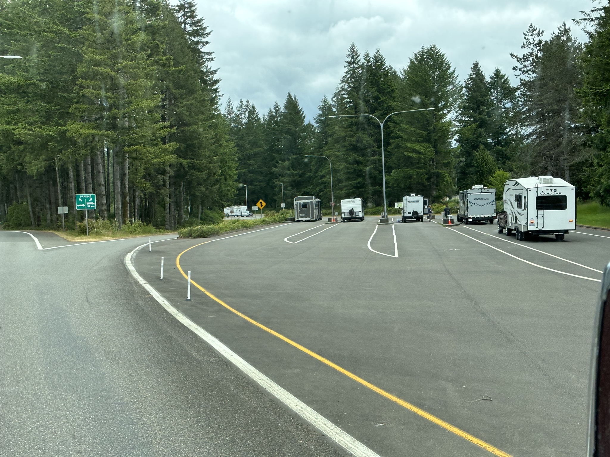 Rest area with dump stations