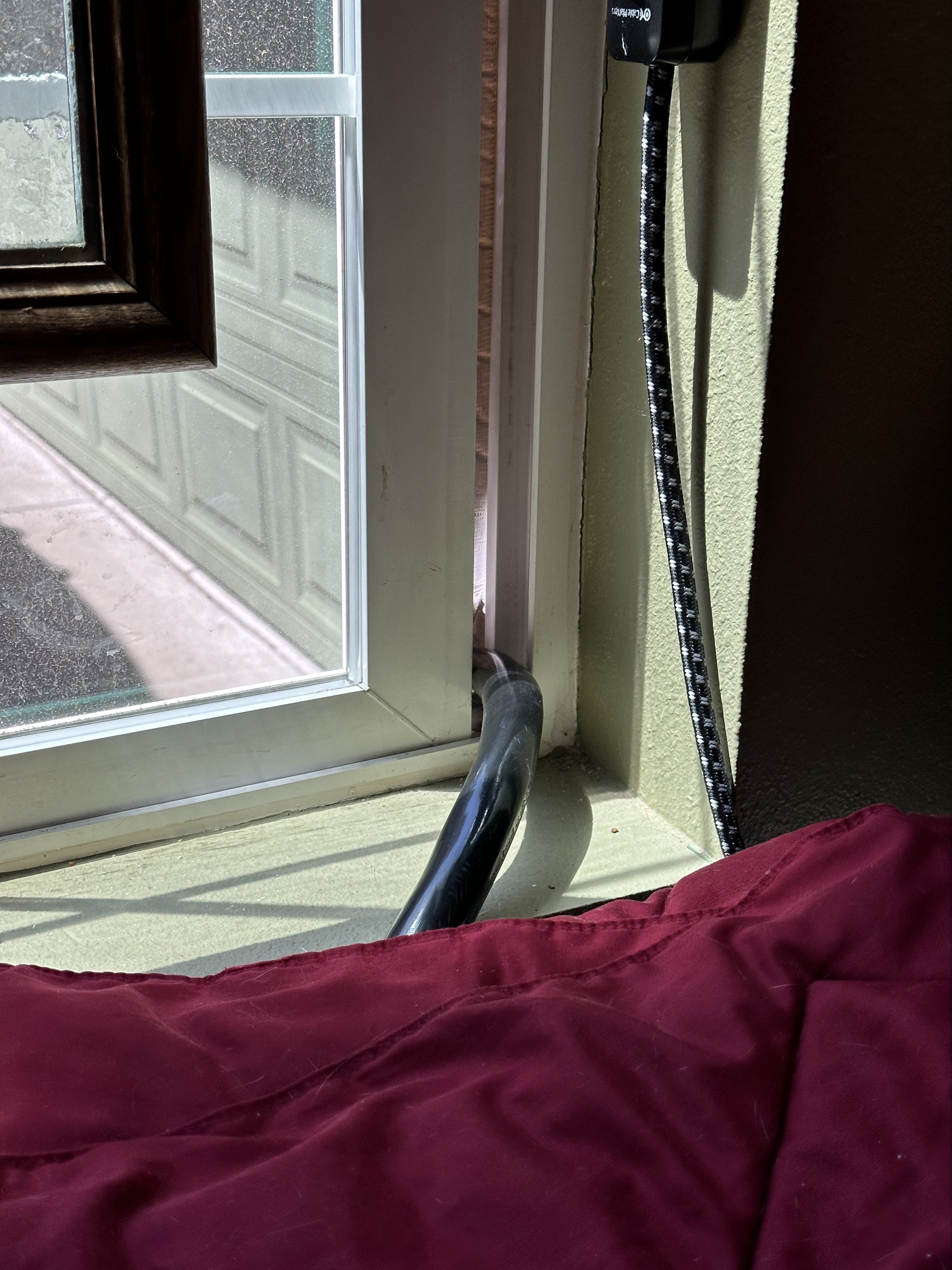 Cable through window