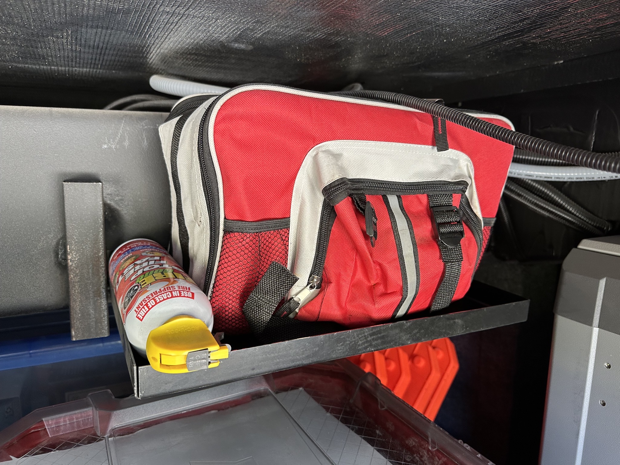 First aid kit on the shelf