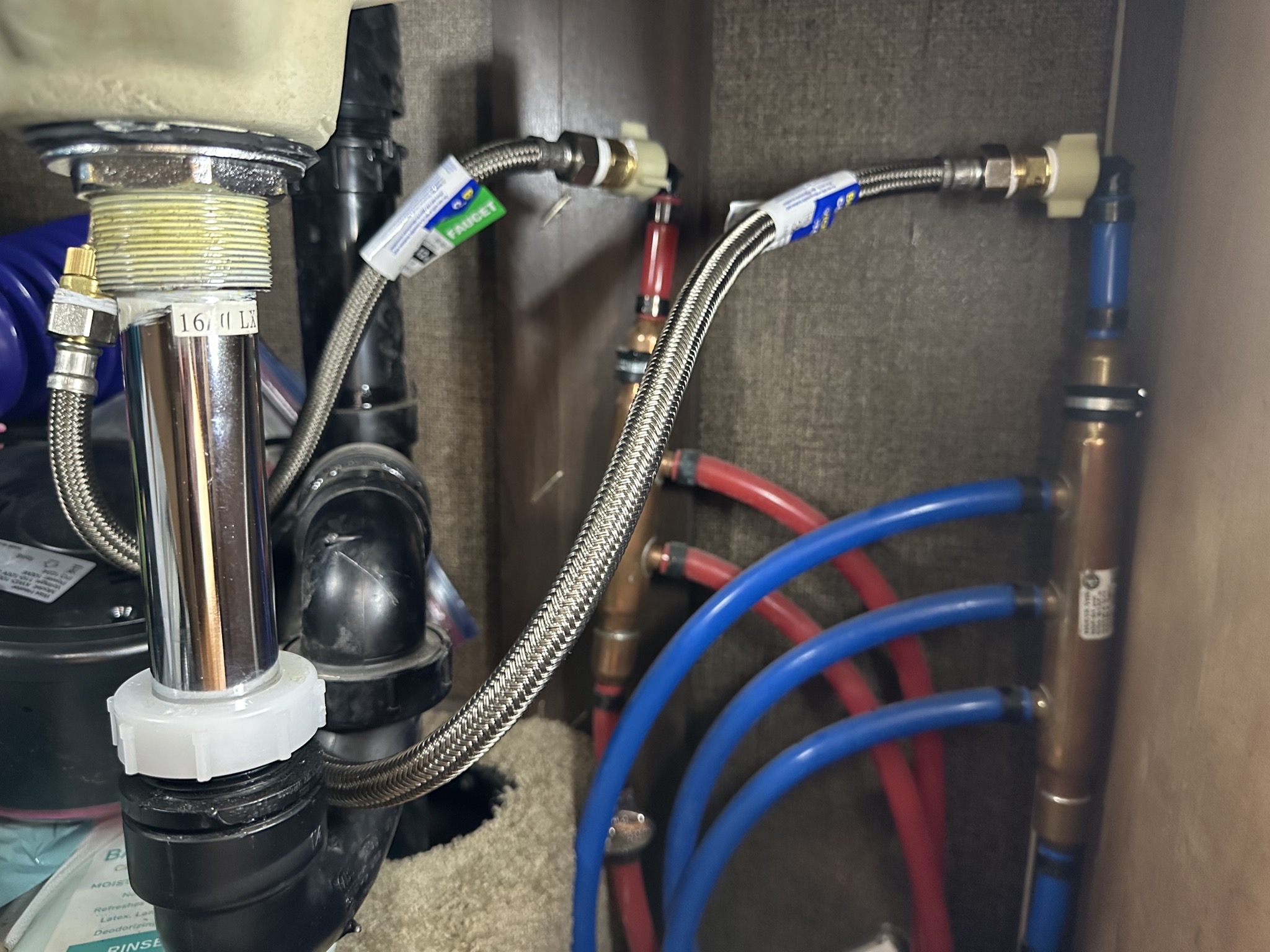 New hoses connected