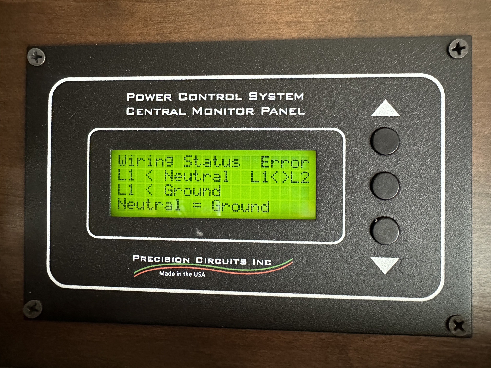 Wiring status error