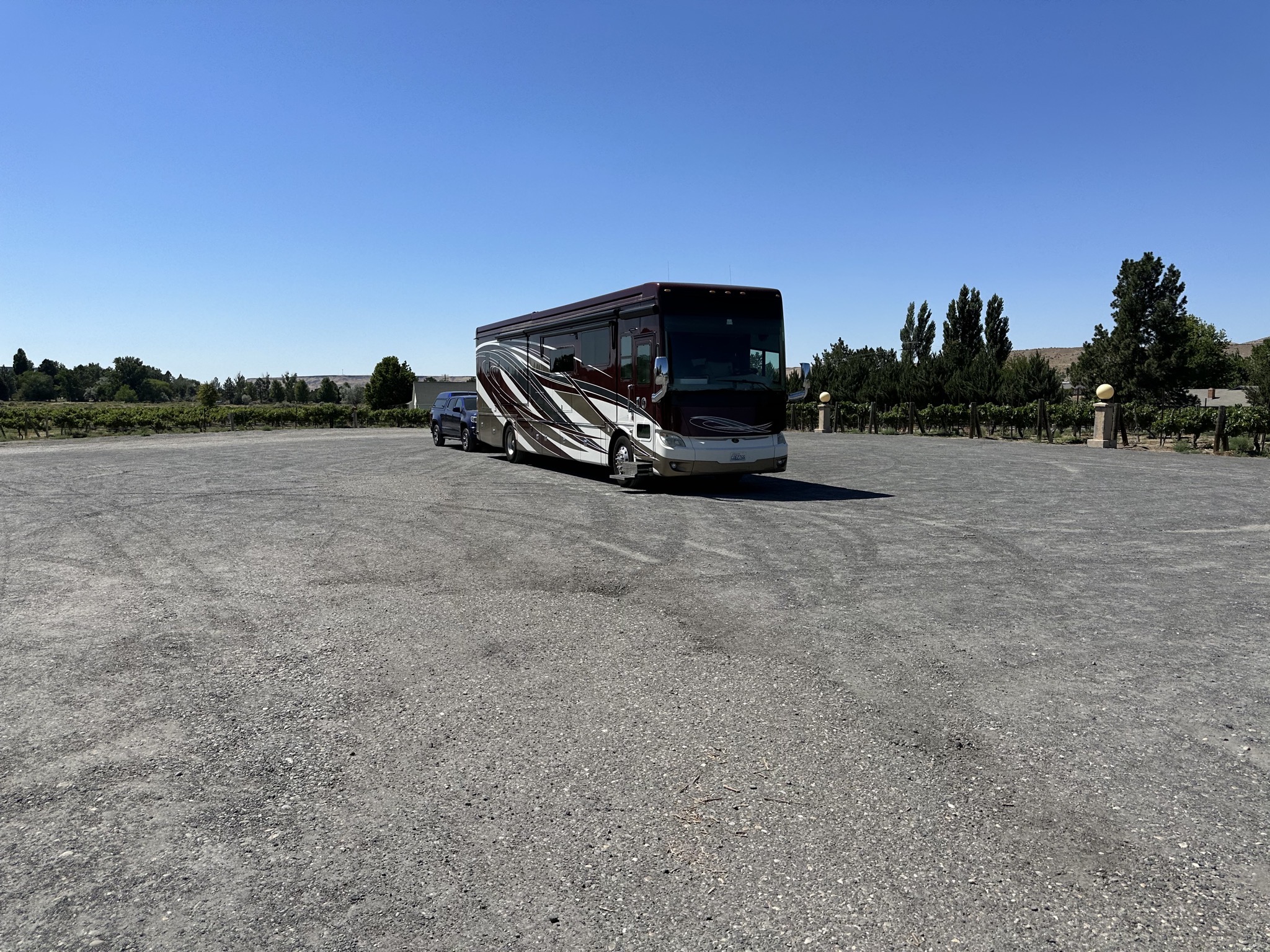 Our coach parked at the winery