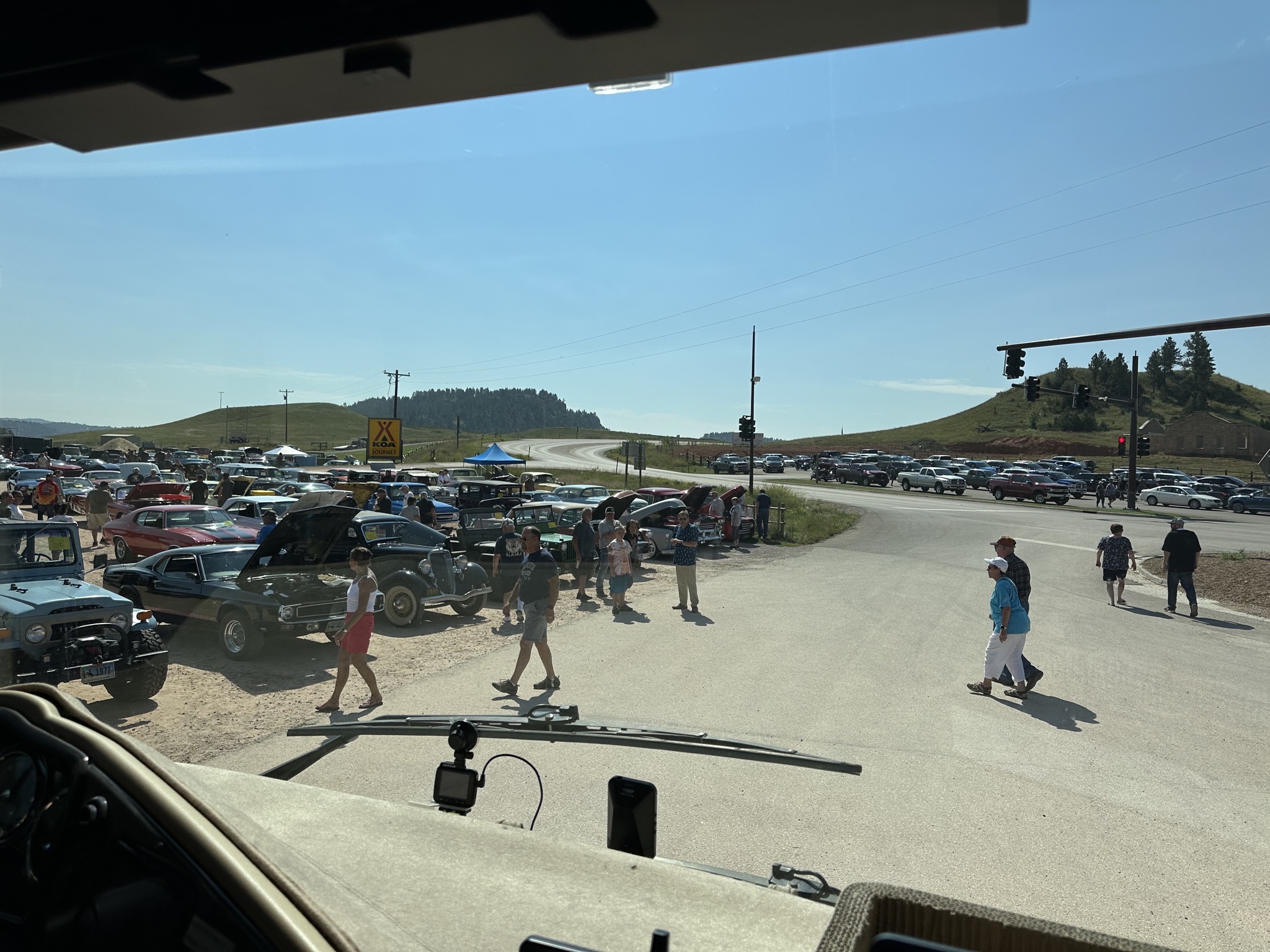 Car show outside campground