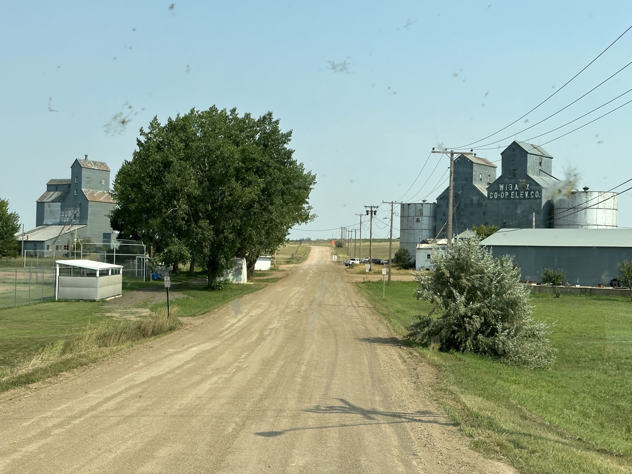 Detour down dirt road
