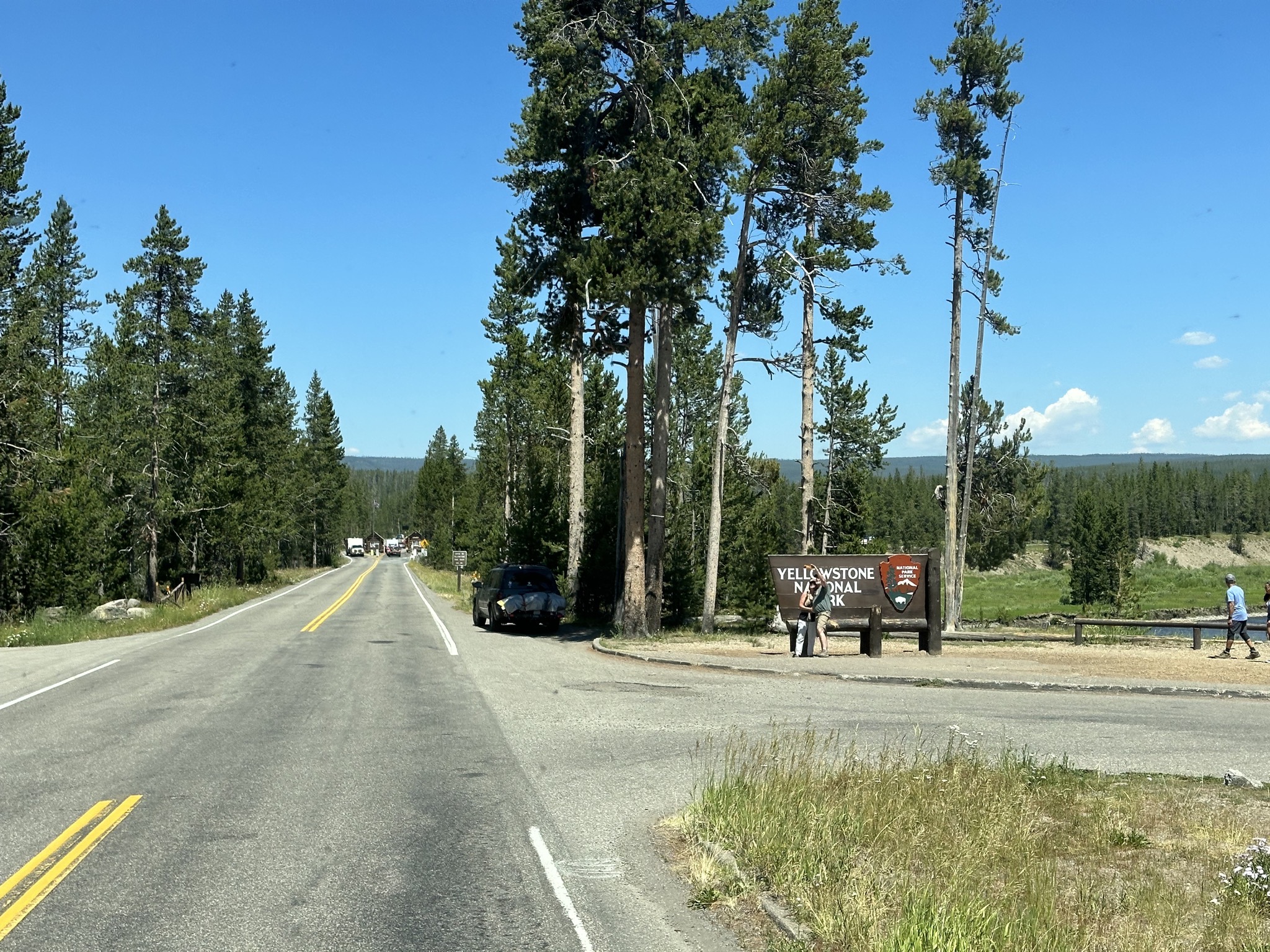 Entering Yellowstone National Park