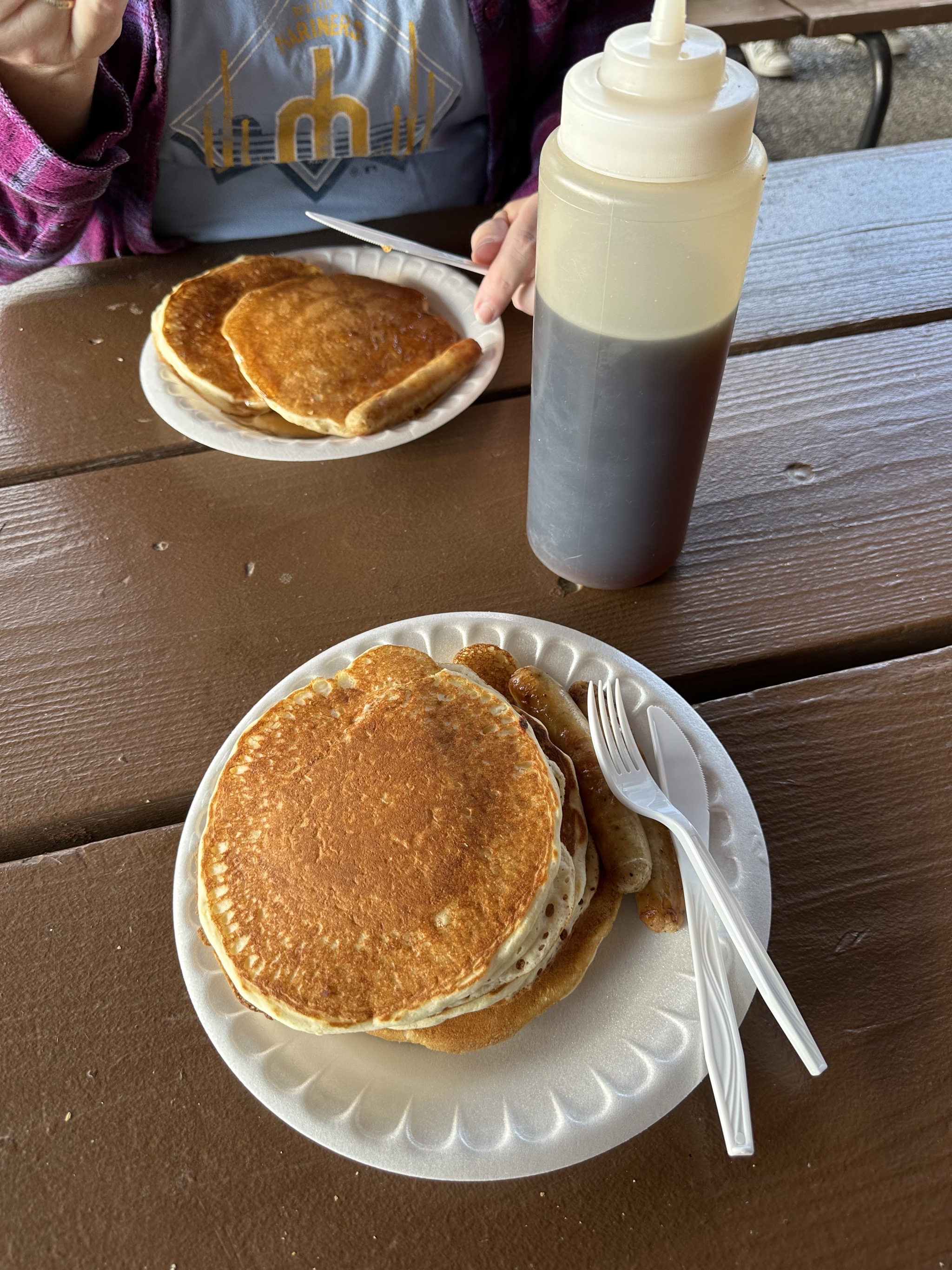 Pancakes and sausages