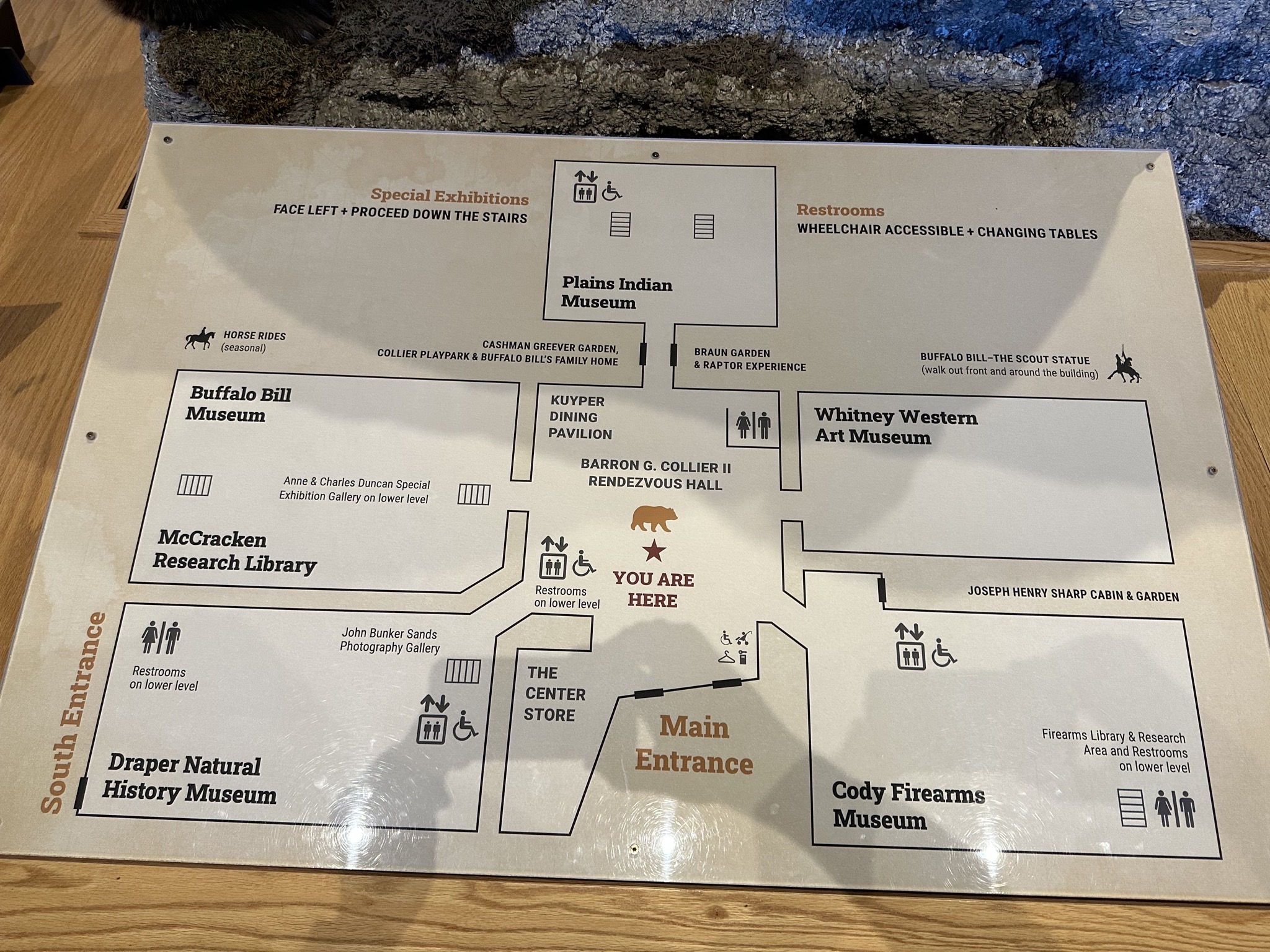 Map in the foyer