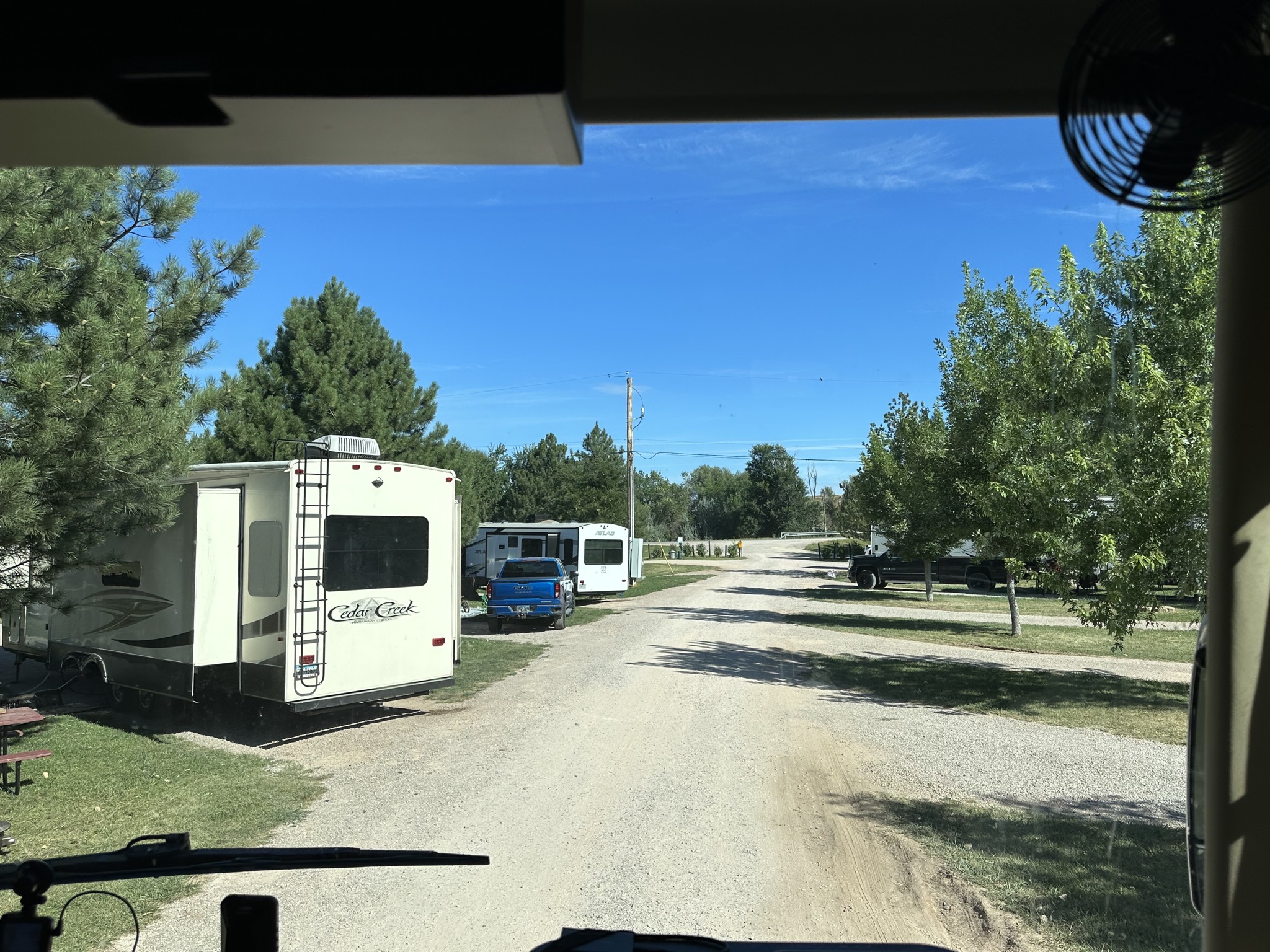 Leaving the campground
