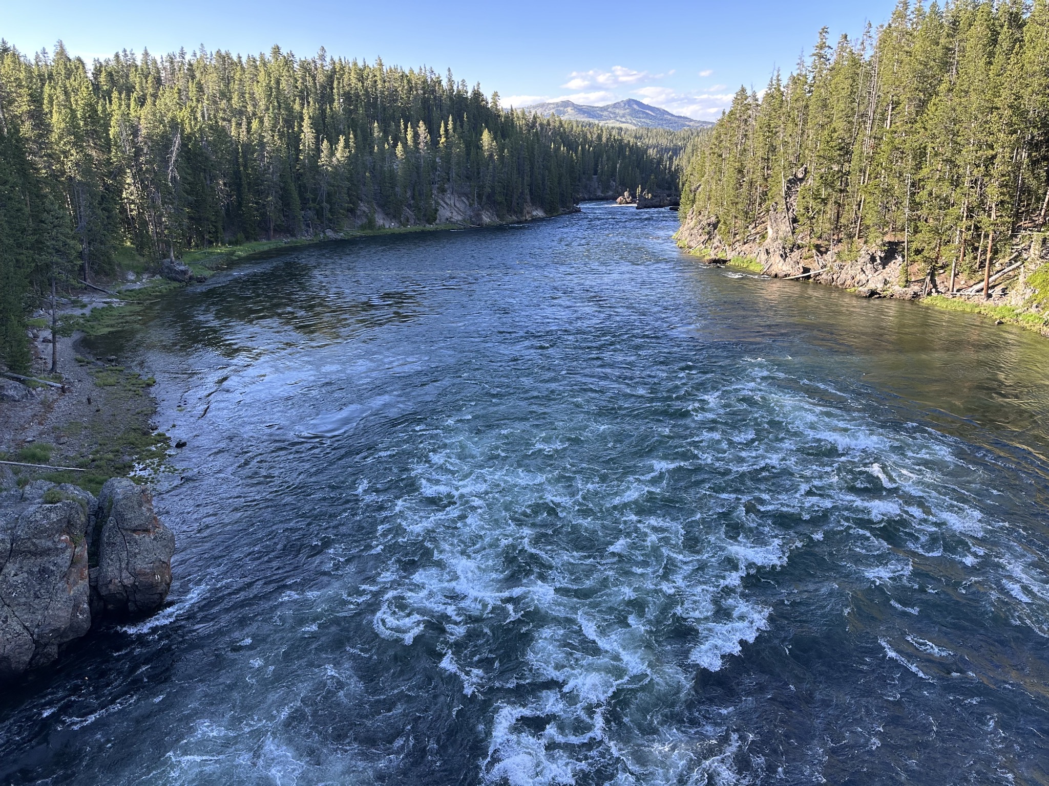 Chittenden Bridge view of Yellowstone River: