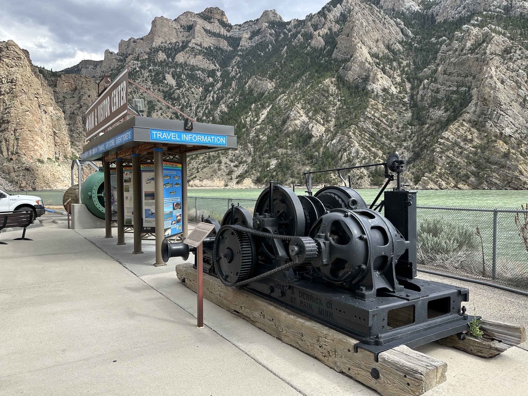Exhibits in the parking lot