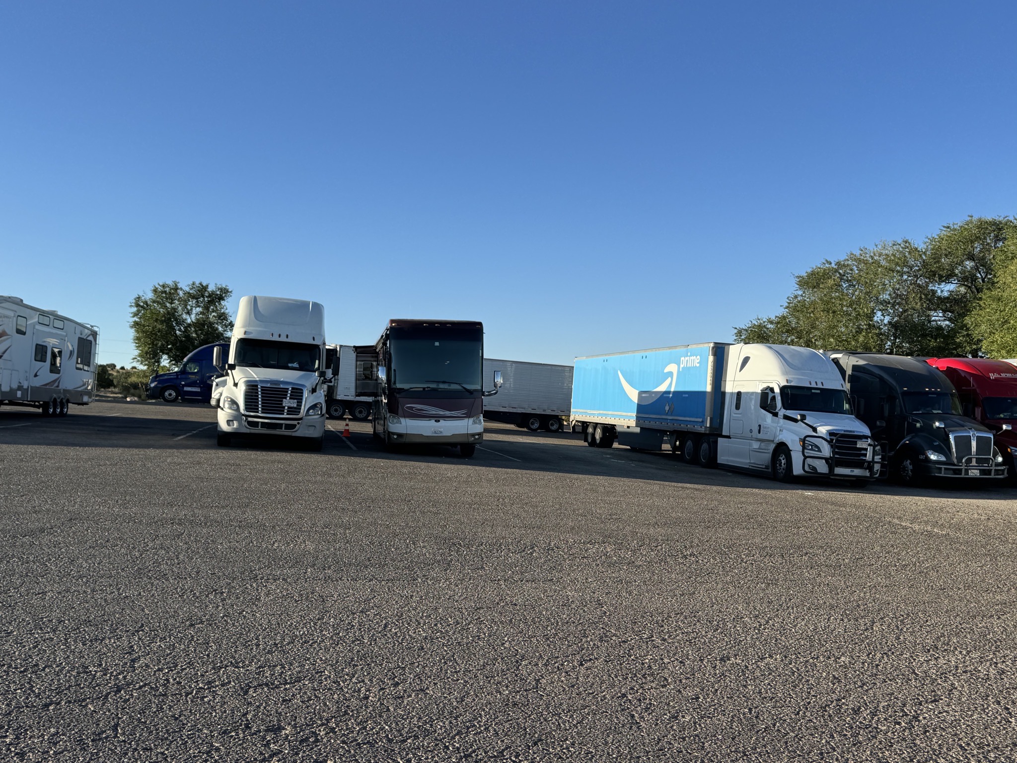 Trucks and our coach