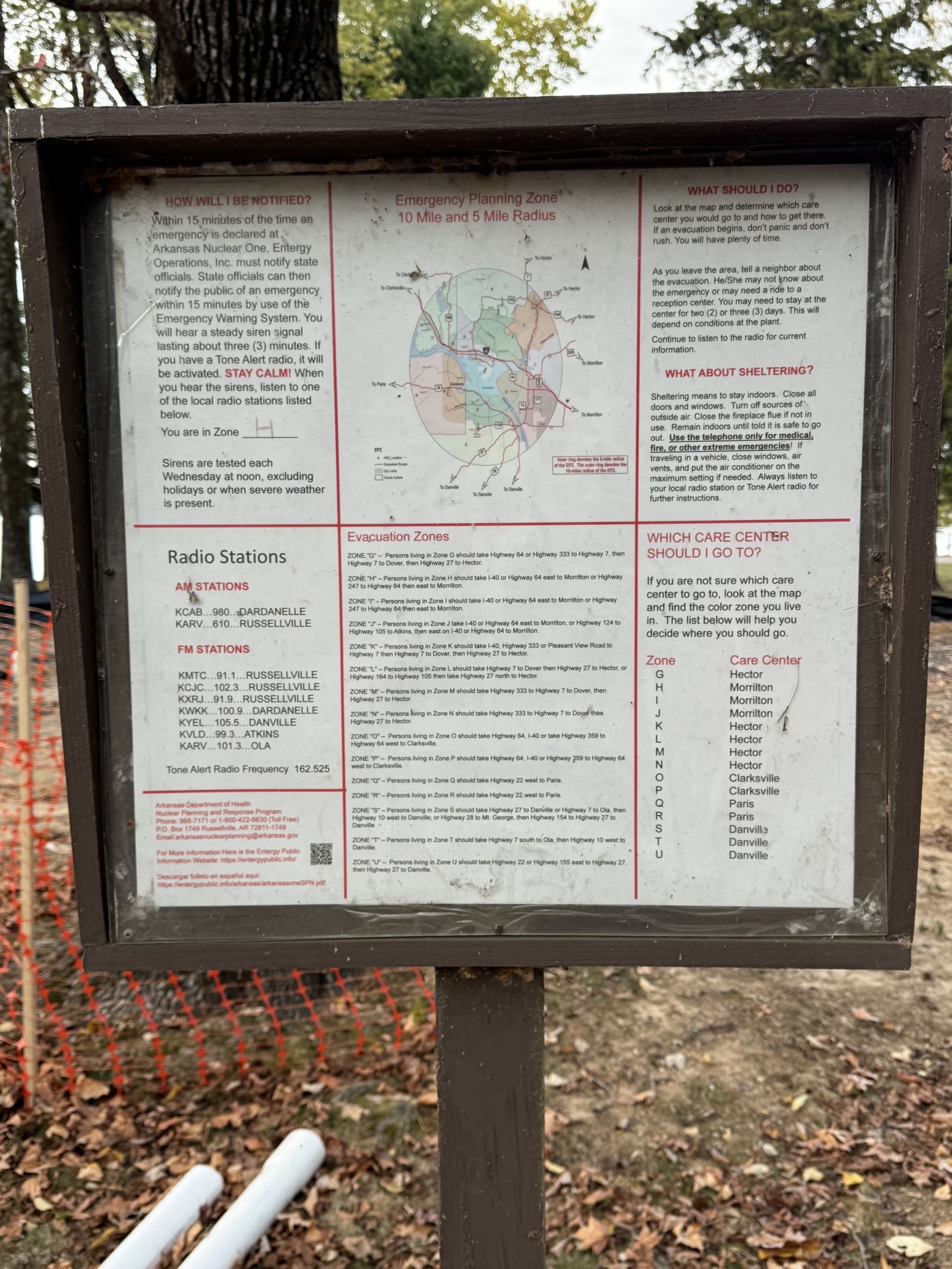 Evacuation sign