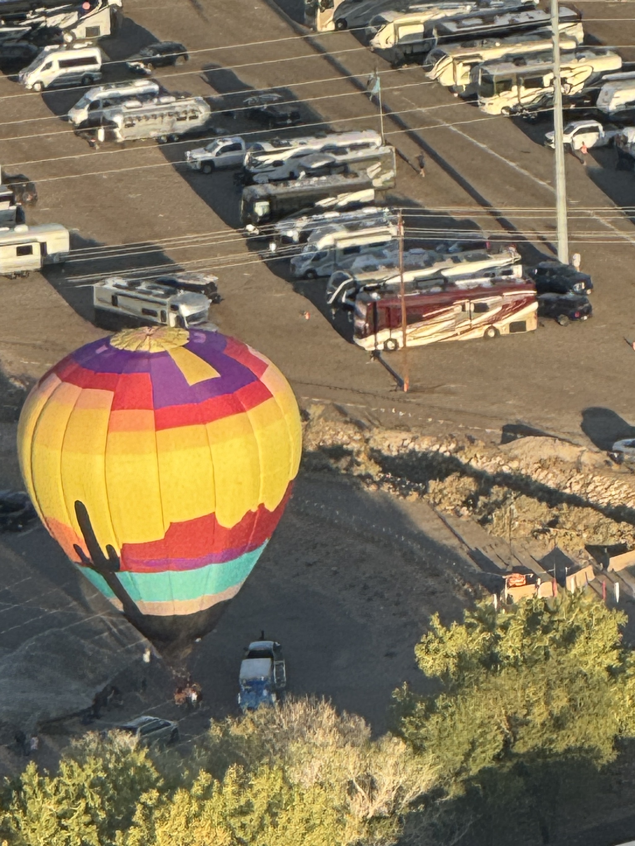 Aerial view of VIP North RV lot
