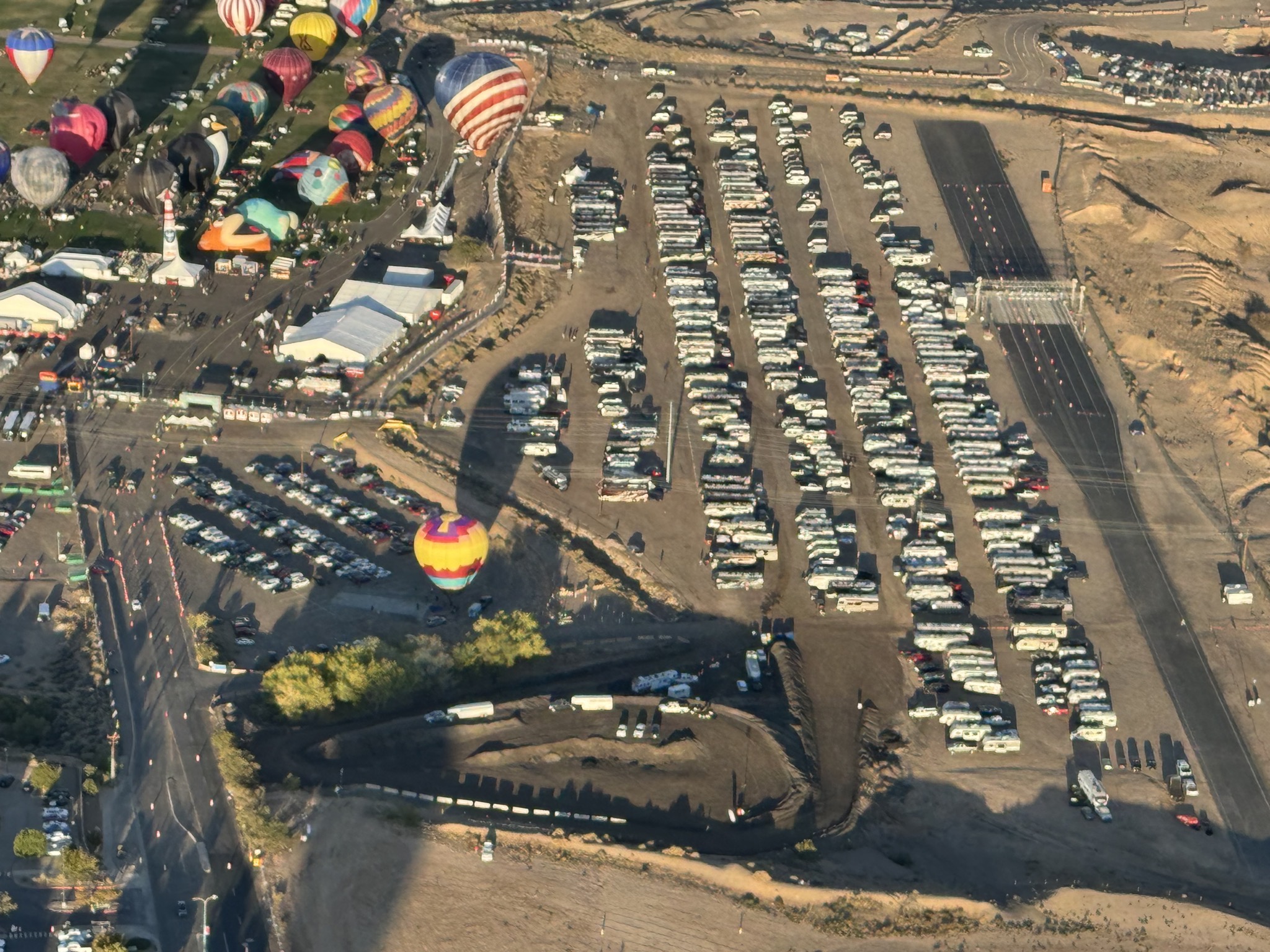 Aerial view of VIP North RV lot
