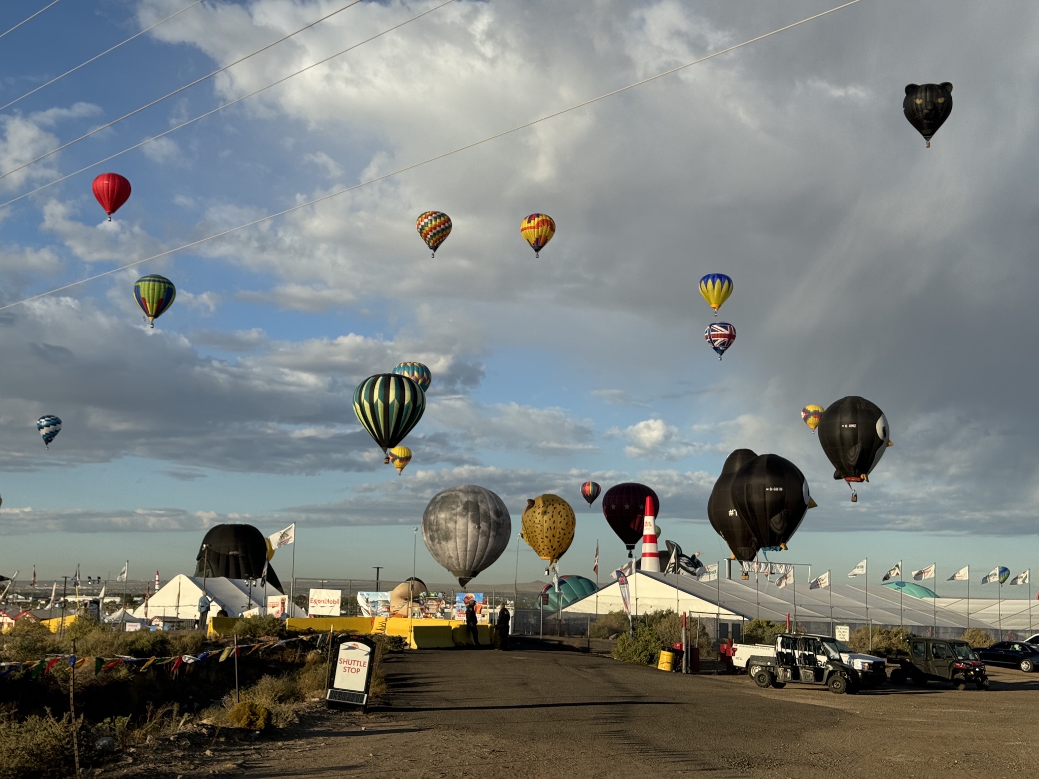 Balloons over RV lot