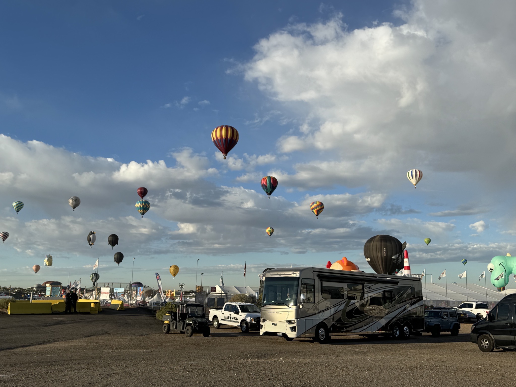 Balloons over RV lot