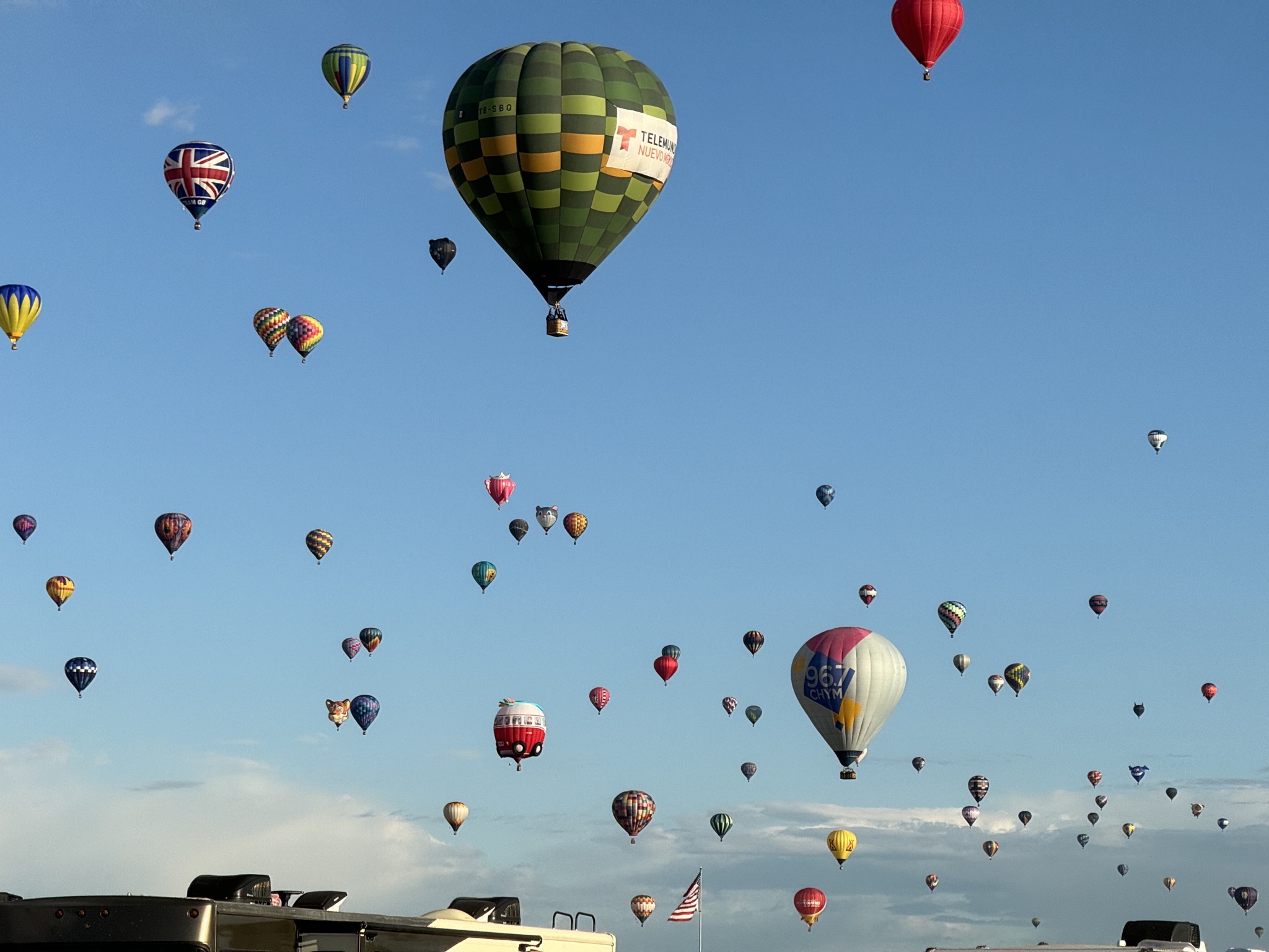 Balloons over RV lot