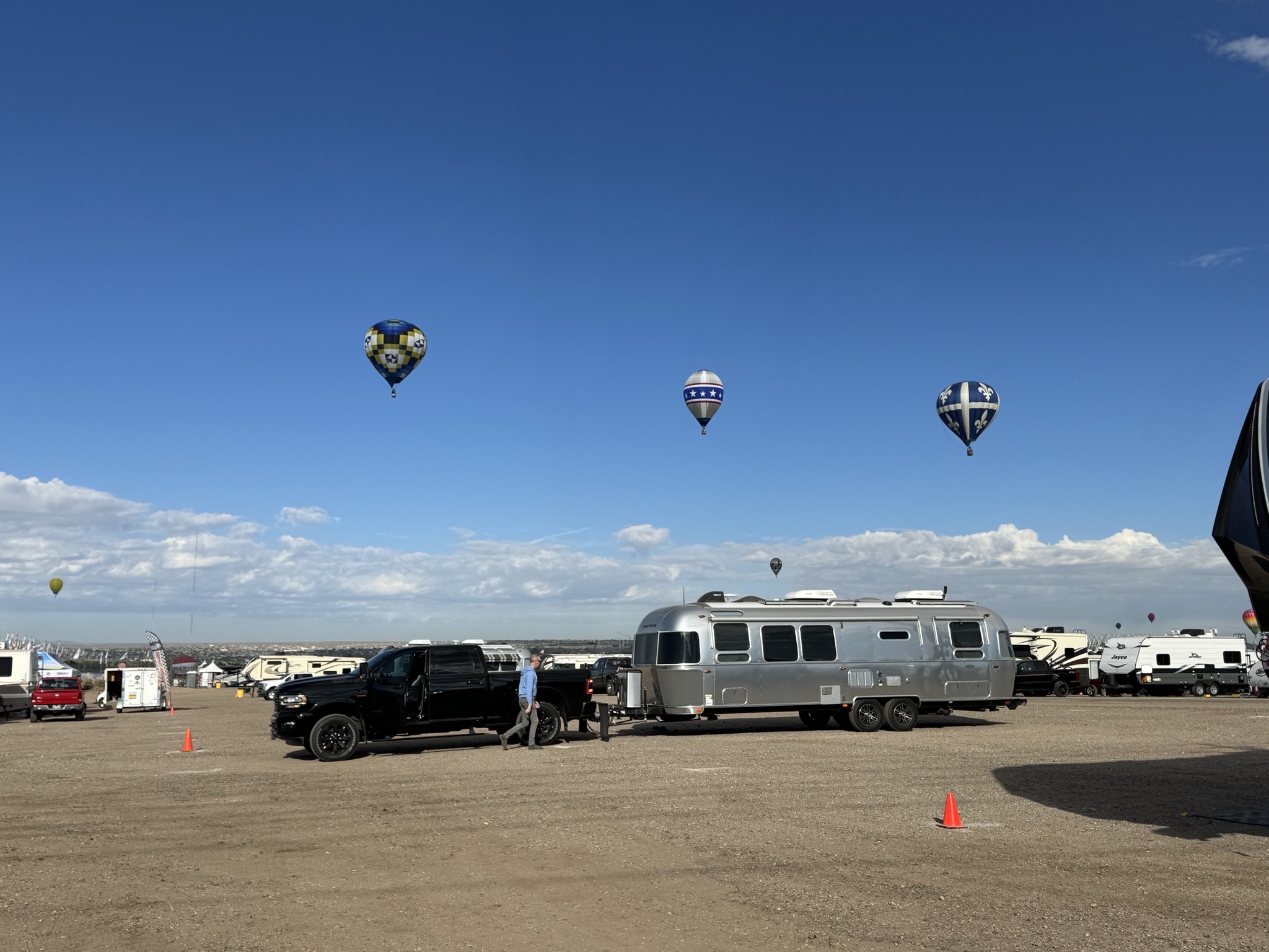 Balloons over RV lot