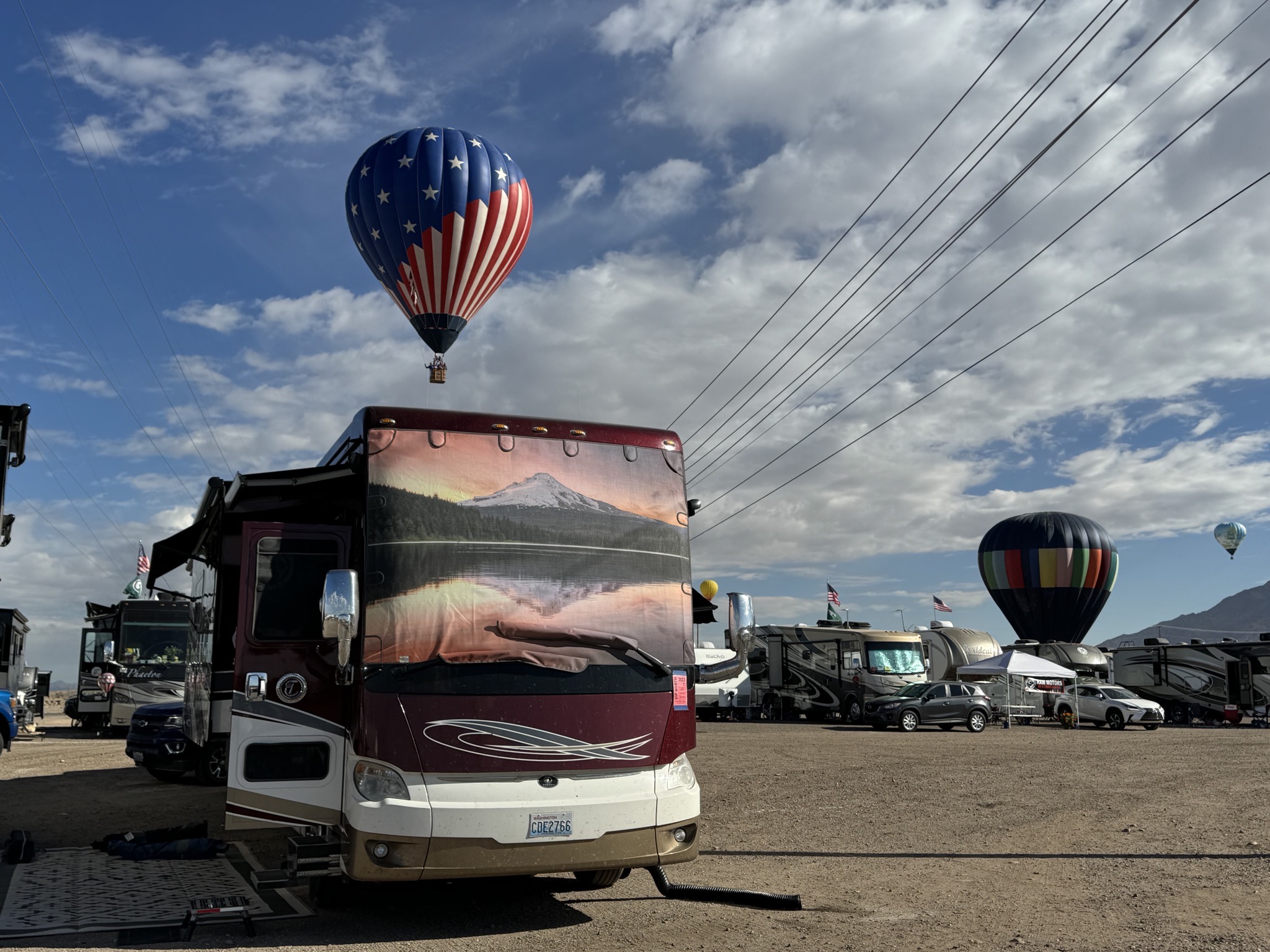 Balloons over RV lot