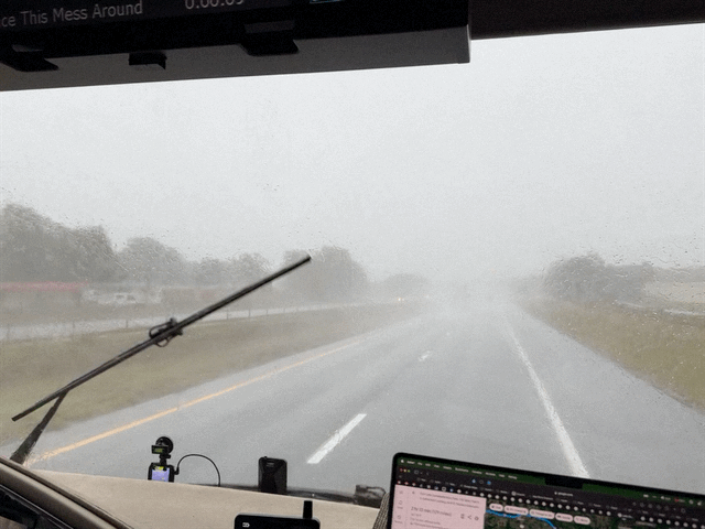 Rainy and foggy