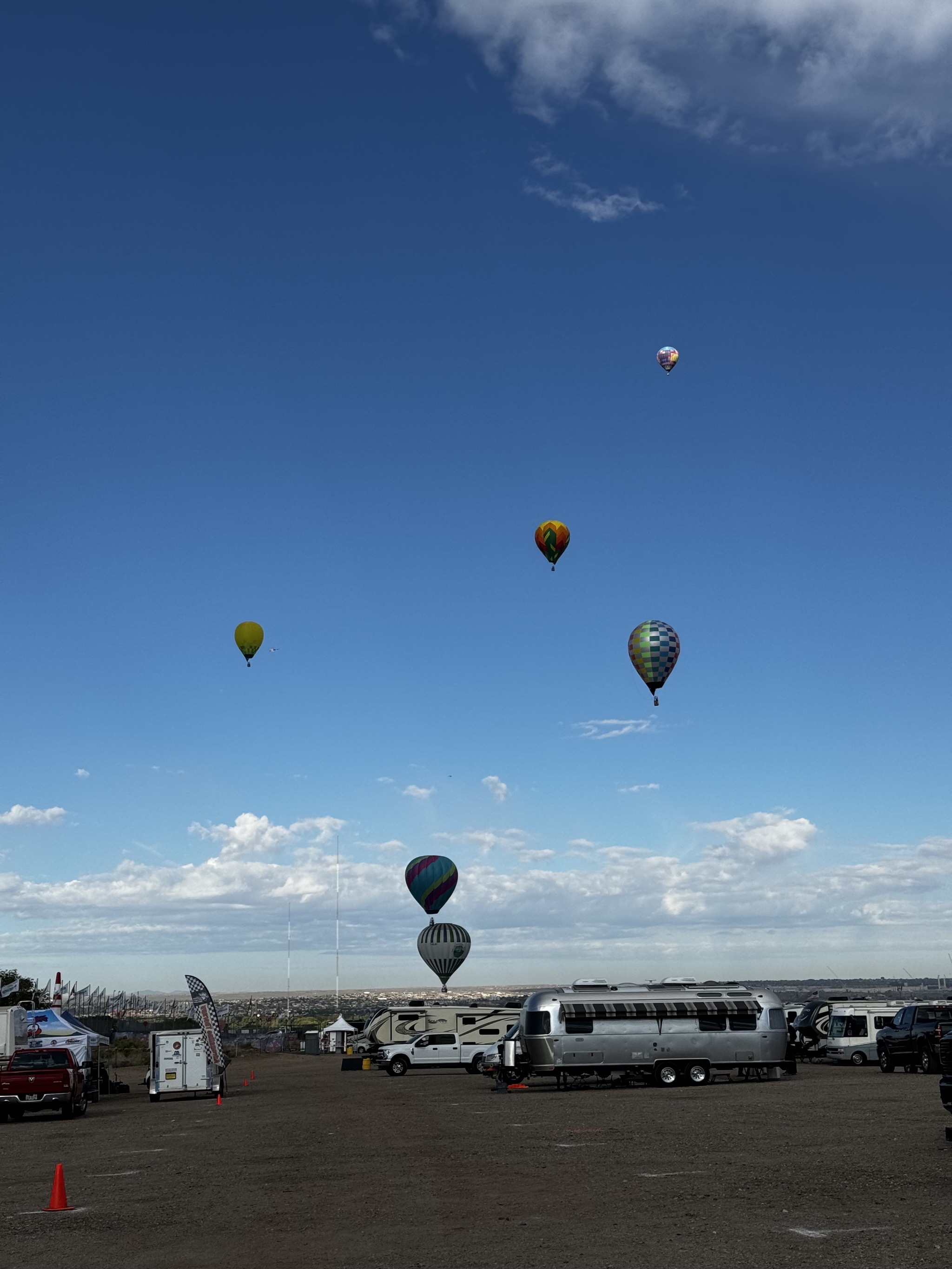 Balloons over RV lot