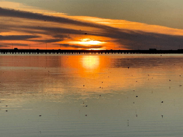 Sunset from fishing pier
